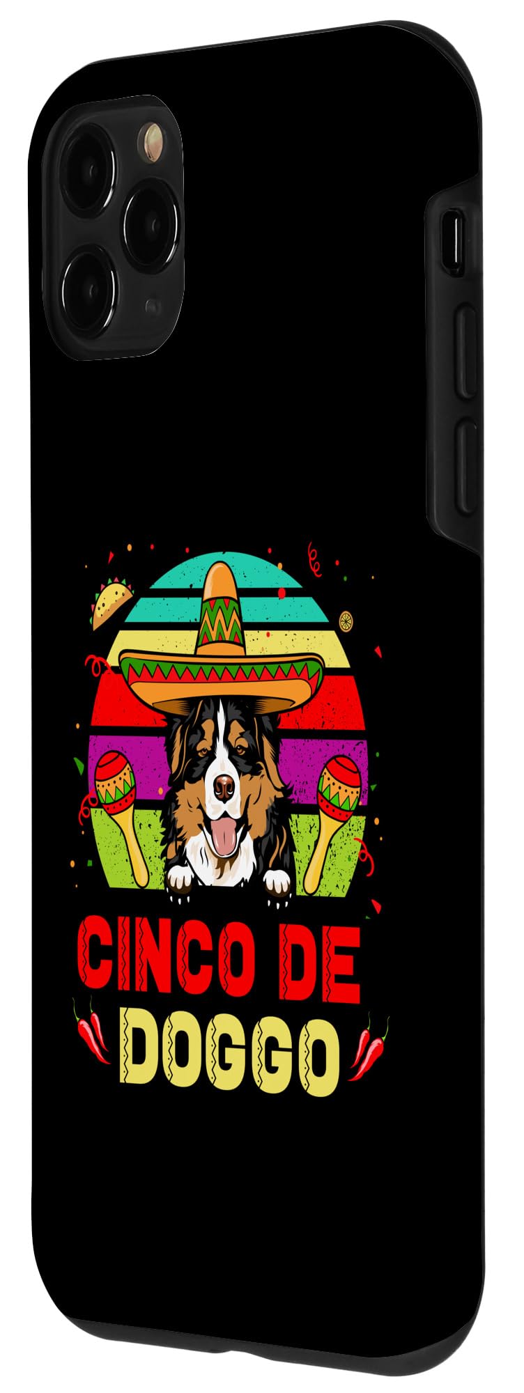 iPhone 11 Pro Cinco de Doggo Hilarious Bernese Mountain Dog Cinco de Mayo Case - Image 2