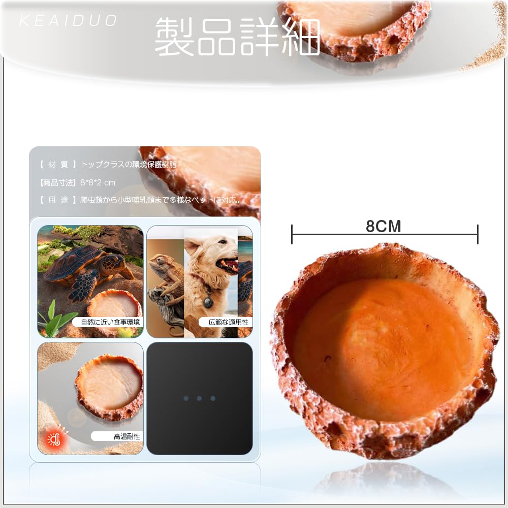 Amazon.co.jp: 爬虫類 エサ皿 水入れ トカゲ 亀 ヤモリ 自然の岩