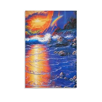 クリスチャン・ラッセン　版画　ザ ブルー・ヘブン(S) ☆クリスチャン・ラッセン『ザ・ブルーヘブン』本物手彩入版画