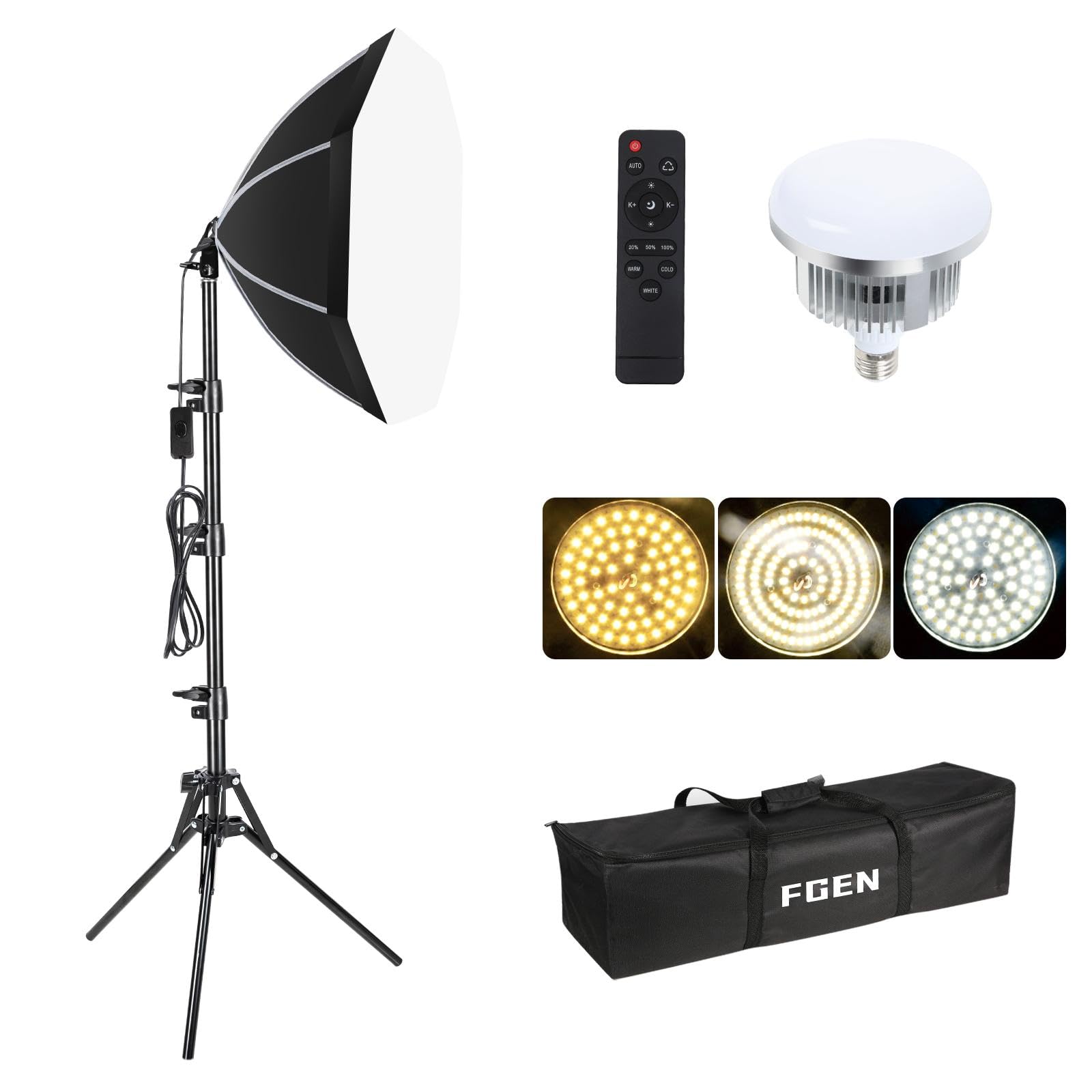 FGen Softbox Set - Professionelle Studio-Beleuchtung Für Fotografie & YouTube