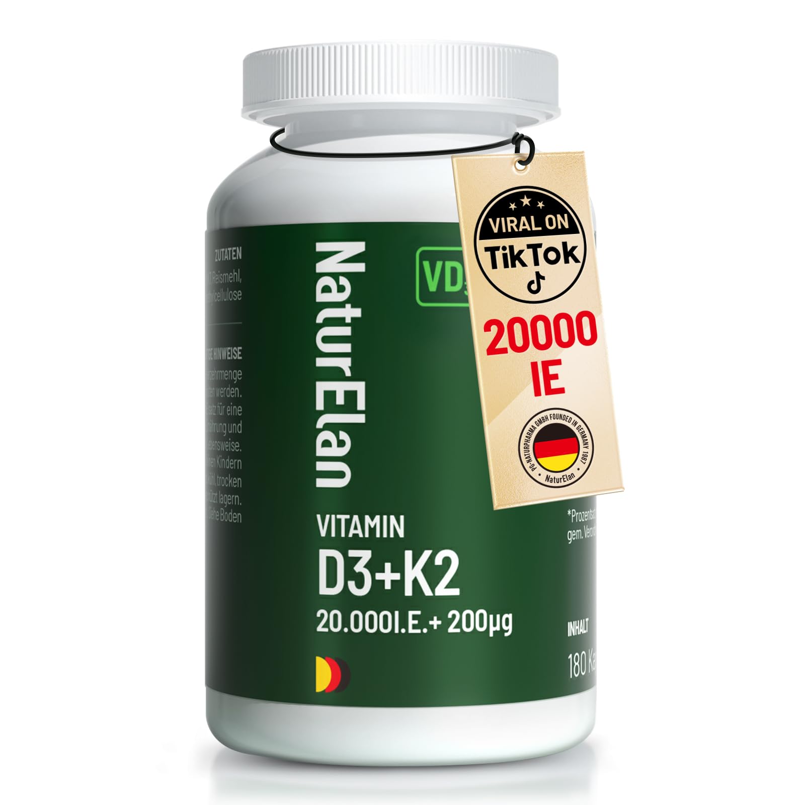 NaturElan Vitamin D3 K2 20000 I.E.