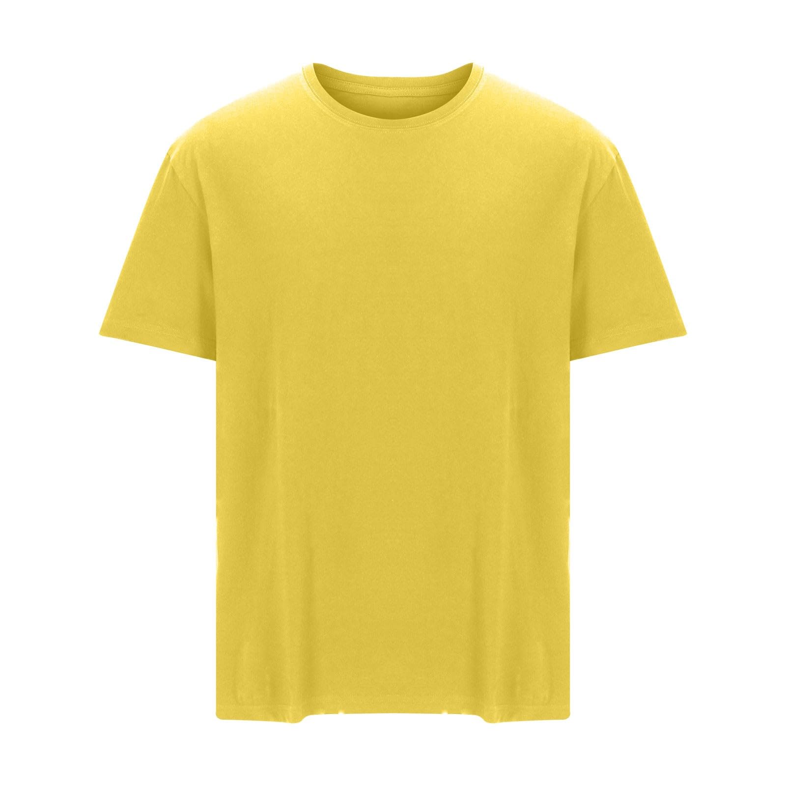 2025 Men's Loose Fit Solid Color Crewneck T-Shirt Summer Running Fitness Top