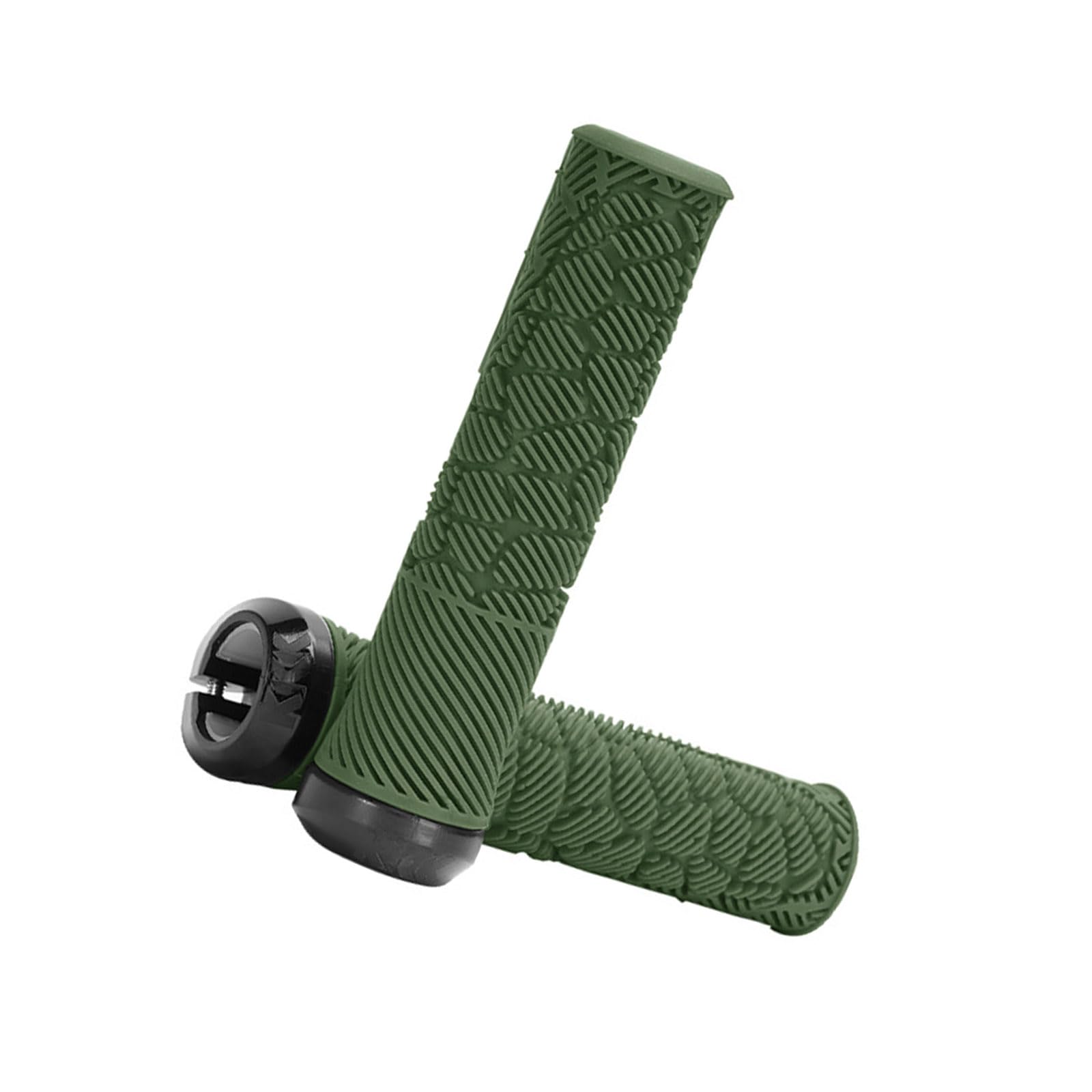Laikoutd Green 1Pair Ergonomic Bicycles Handle Grips Replacement Rubber Shock Absorption Handlebar Cover Easy To Installation Cycling Accessories
