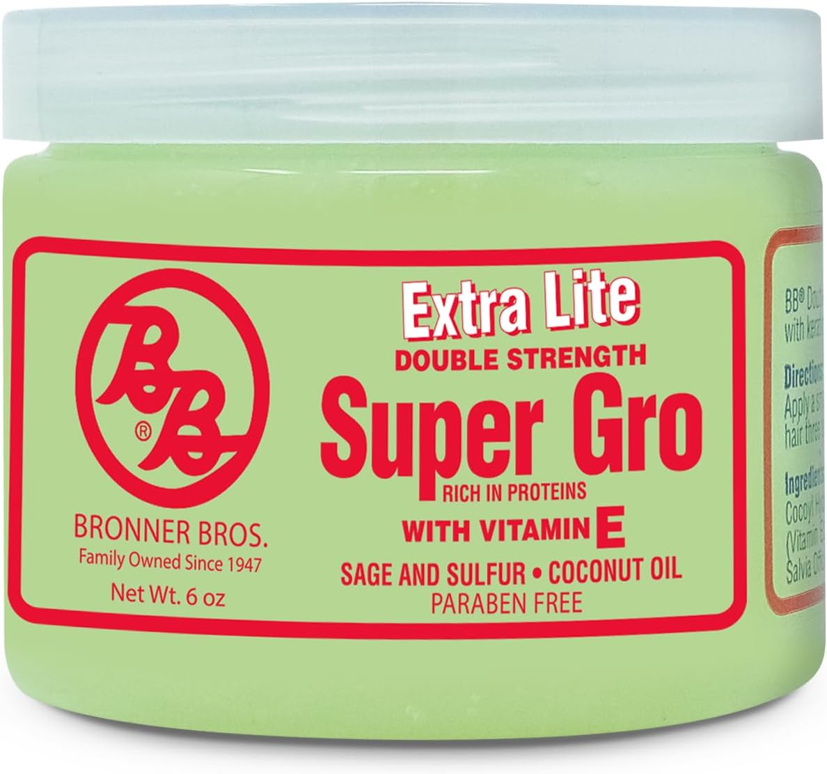Bronner Brothers Super Gro Extra Lite Double Strength, 6 oz