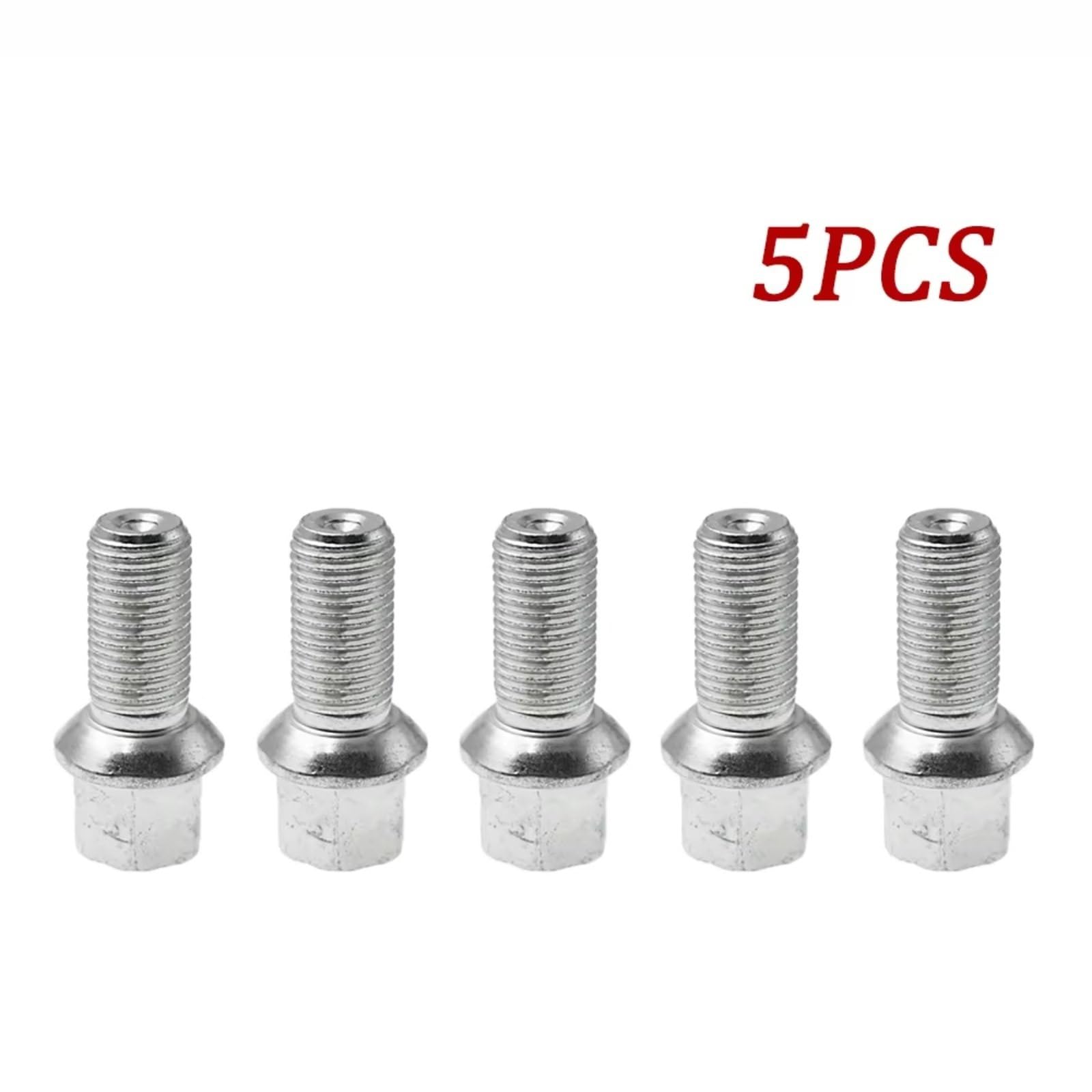Tornillos Antirrobo Coche Compatible Con S5 S4 A4 A5 A6 A8 Para TT Pernos De Rueda De Coche Tuercas M14 * 1,5 * 27 1/4/5 Piezas 4D0601139 4D0601139A WHT002437(5PCS)