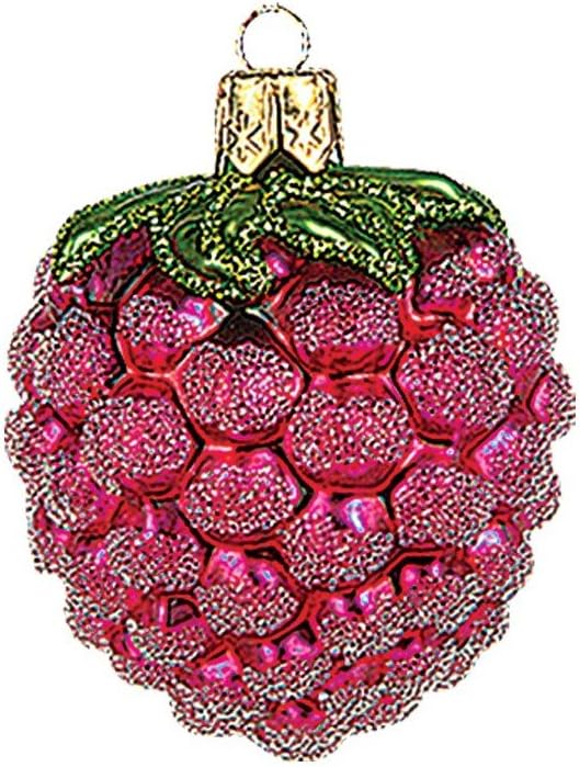 Mini Raspberry Polish Mouth Blown Glass Christmas Ornament Tree Decoration