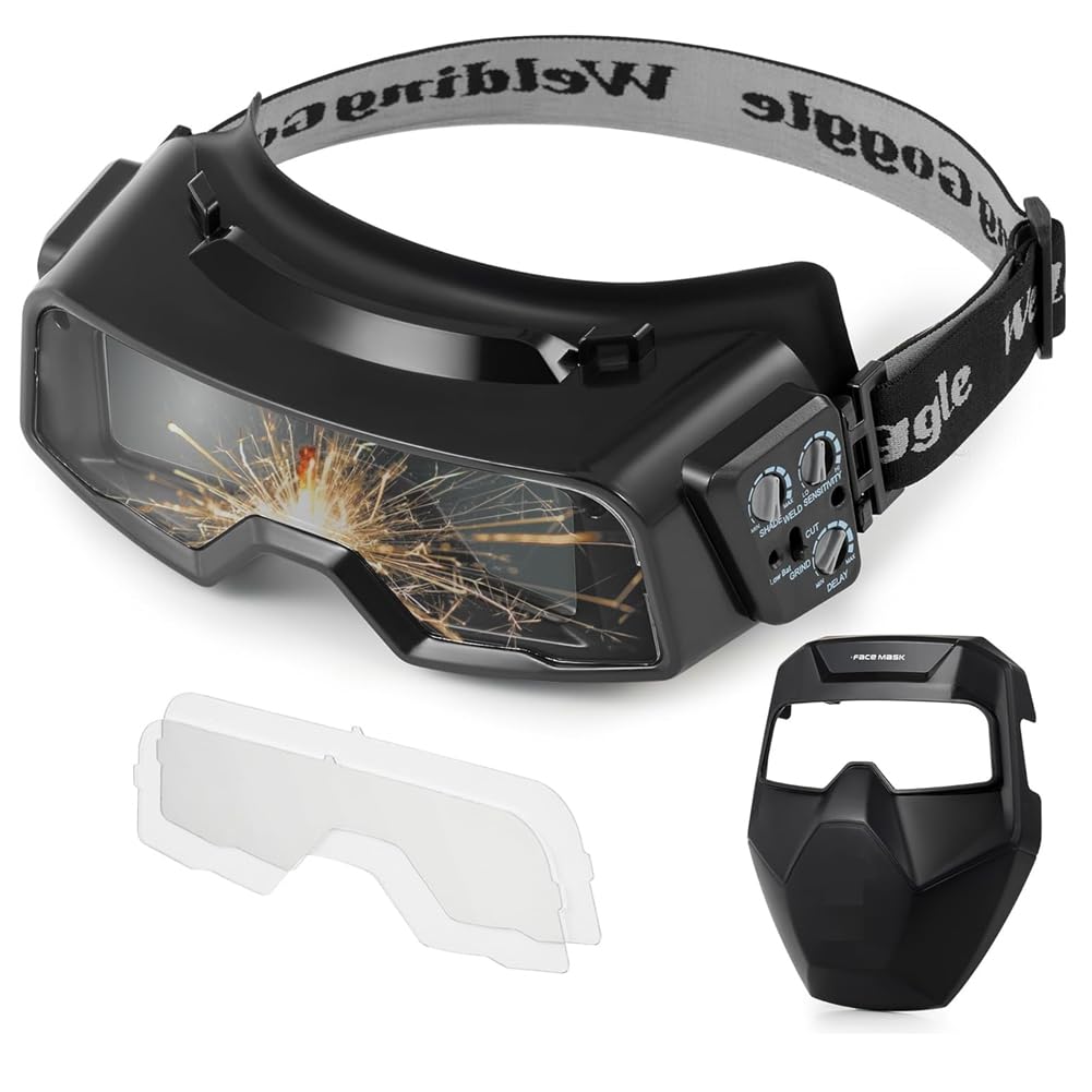 Lunettes de Soudage de Sécurité à Teinte Automatique, Lunettes, Teinte 4/5-9/9-13, Masque de Soudage, pour Soudeur TIG MIG ARC.