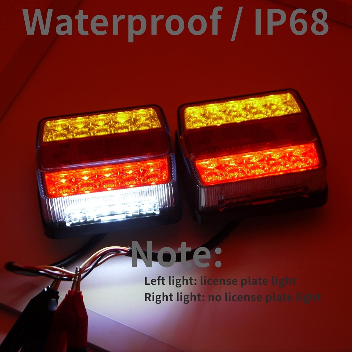 Kit luci posteriori for rimorchio a LED ABS+PMMA