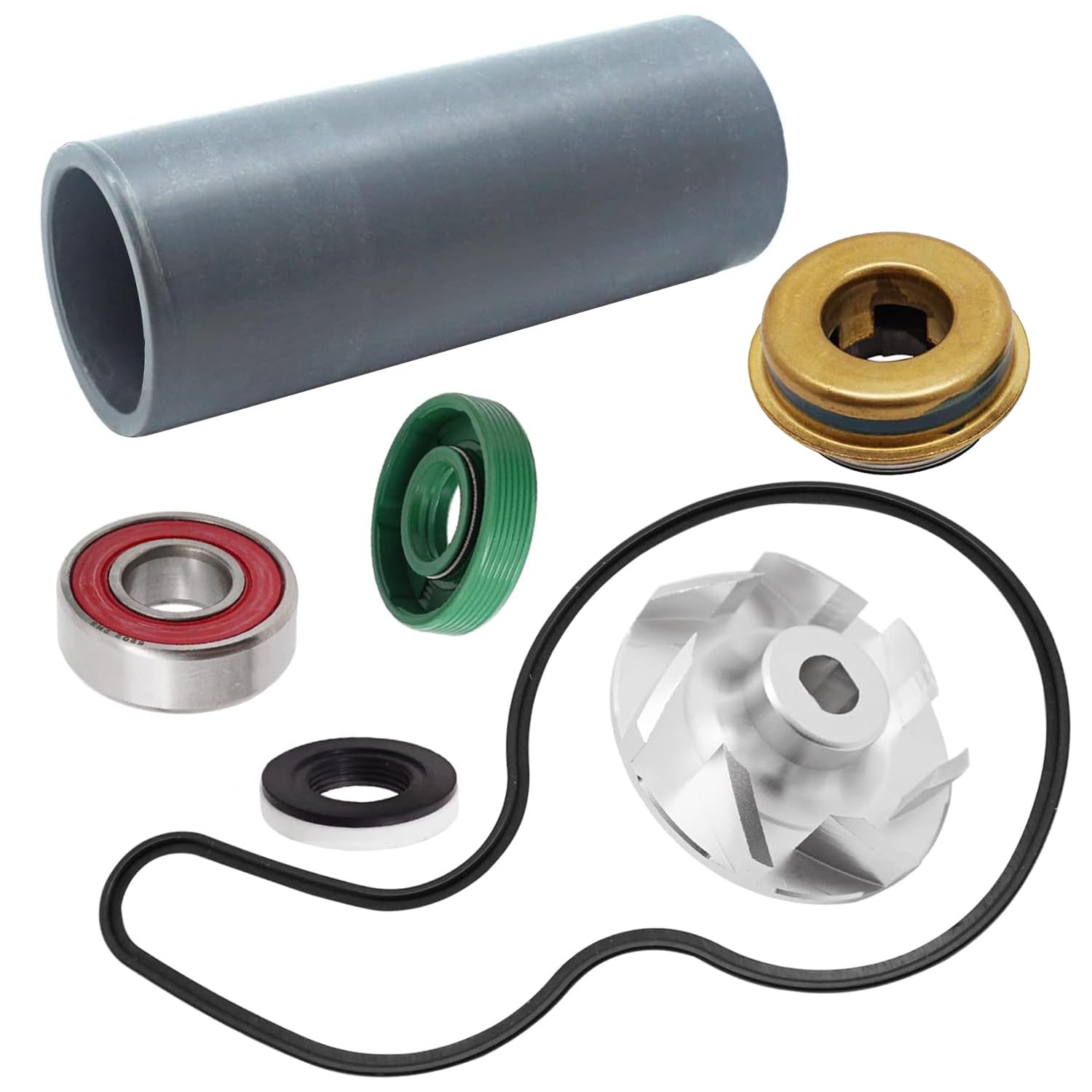 Kit reparación bomba de agua con impulsor de aluminio y herramienta para retén para Polaris RZR 800 Sportsman 600 700 800 Ranger 700 800 Frontier