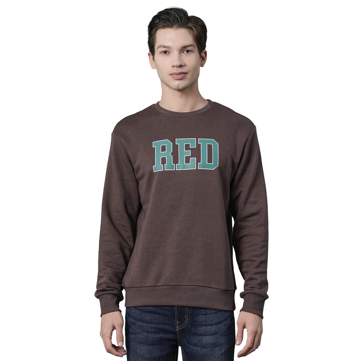 red tape Men's Brown Graphic Print Sweatshirt - RWS0052M-XL-picture-32