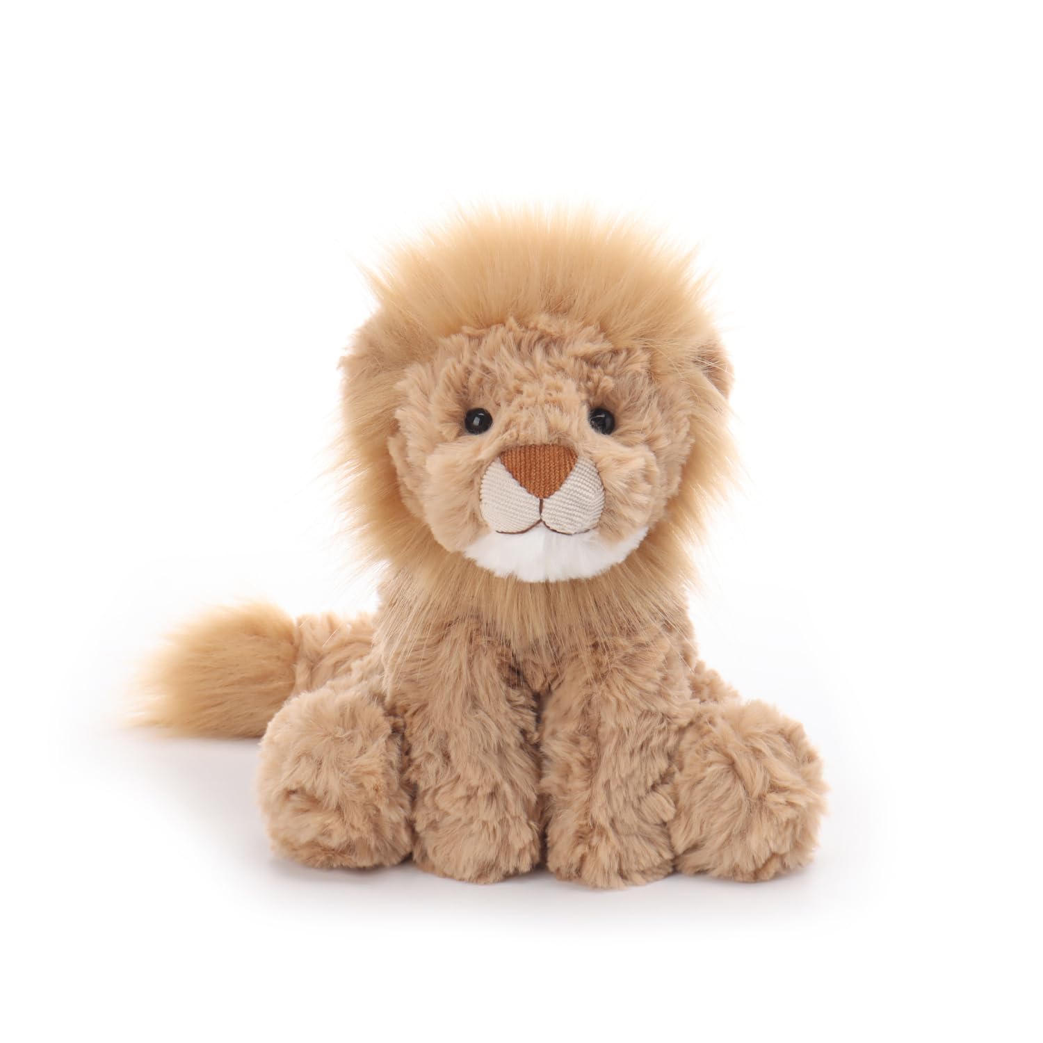 Apricot Lamb Louis Lion Plushies Stuffed Animals for Baby Girl and Boy, Soft Cute Plush Toys for Kids, 8 Inches