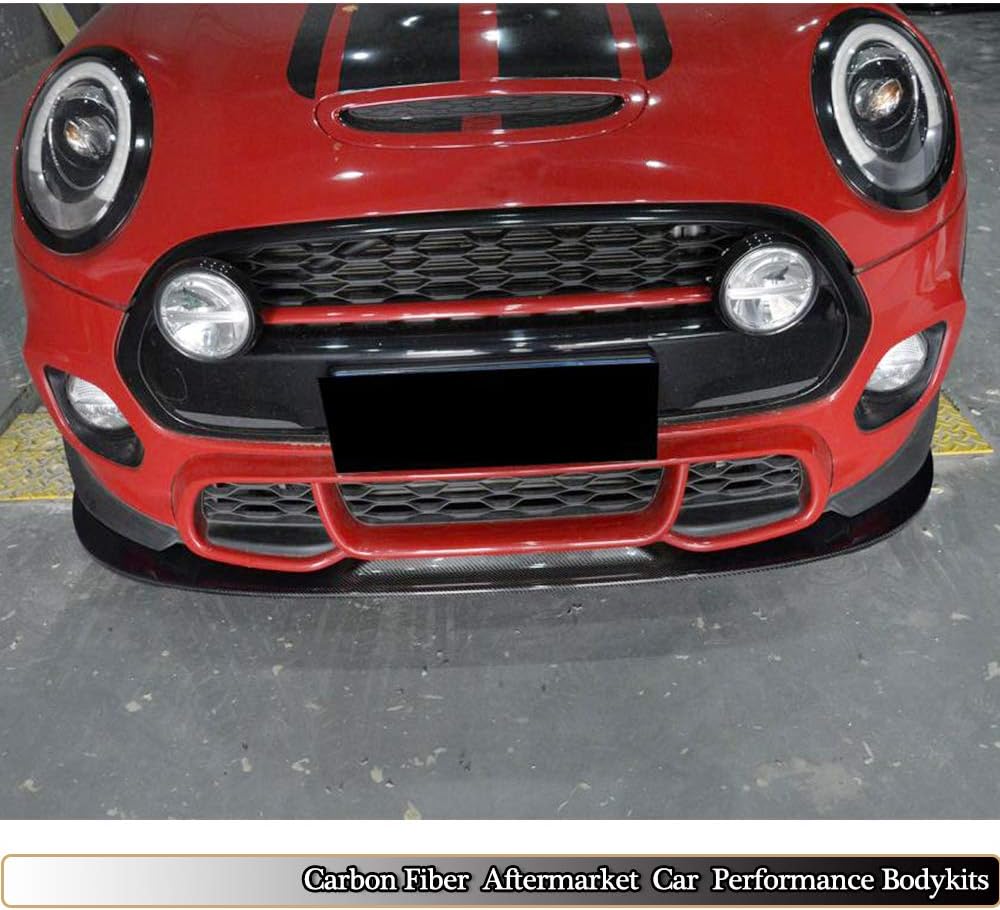 Front Spoiler fits Mini Countryman John Cooper Works Coupe JCW Challenge 2014-2018 Carbon Fiber Front Bumper Lip Chin Splitter Flaps Guard Protector