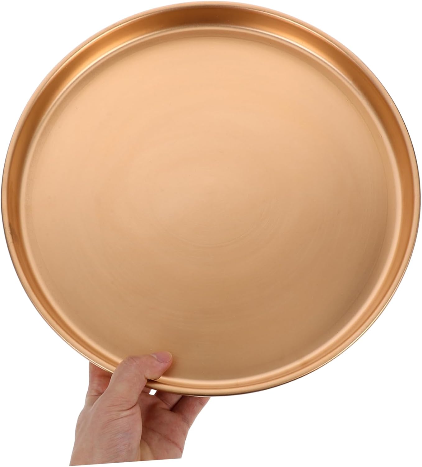 Ceramic Plant Saucer Elegant Gold Round Tray for Indoor Decorative Base for Flower Pots and Stylish Home Decor