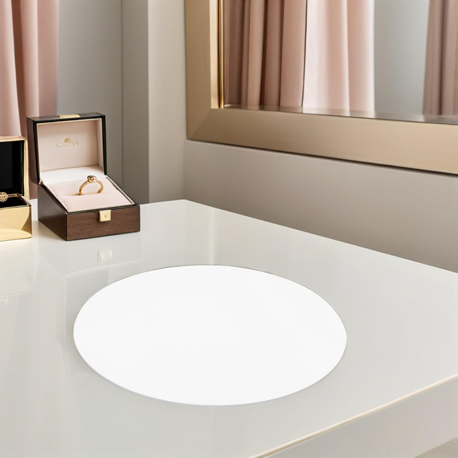 ULTECHNOVO Set da 13 Vassoi Espositori Rotondi in Acrilico Specchio Autoadesivo Argento 20 Cm – Centrotavola Decorativo per Matrimoni, Feste e Studio Fotografico