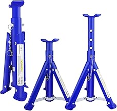 Pair of 3 Tonne Heavy Duty Axle Stands for Car Van, Ratcheting Axle Stand Adjustable Height 11.4-16 inch, 2pcs Axle Jack Holding Stands for Raising Vehicles
