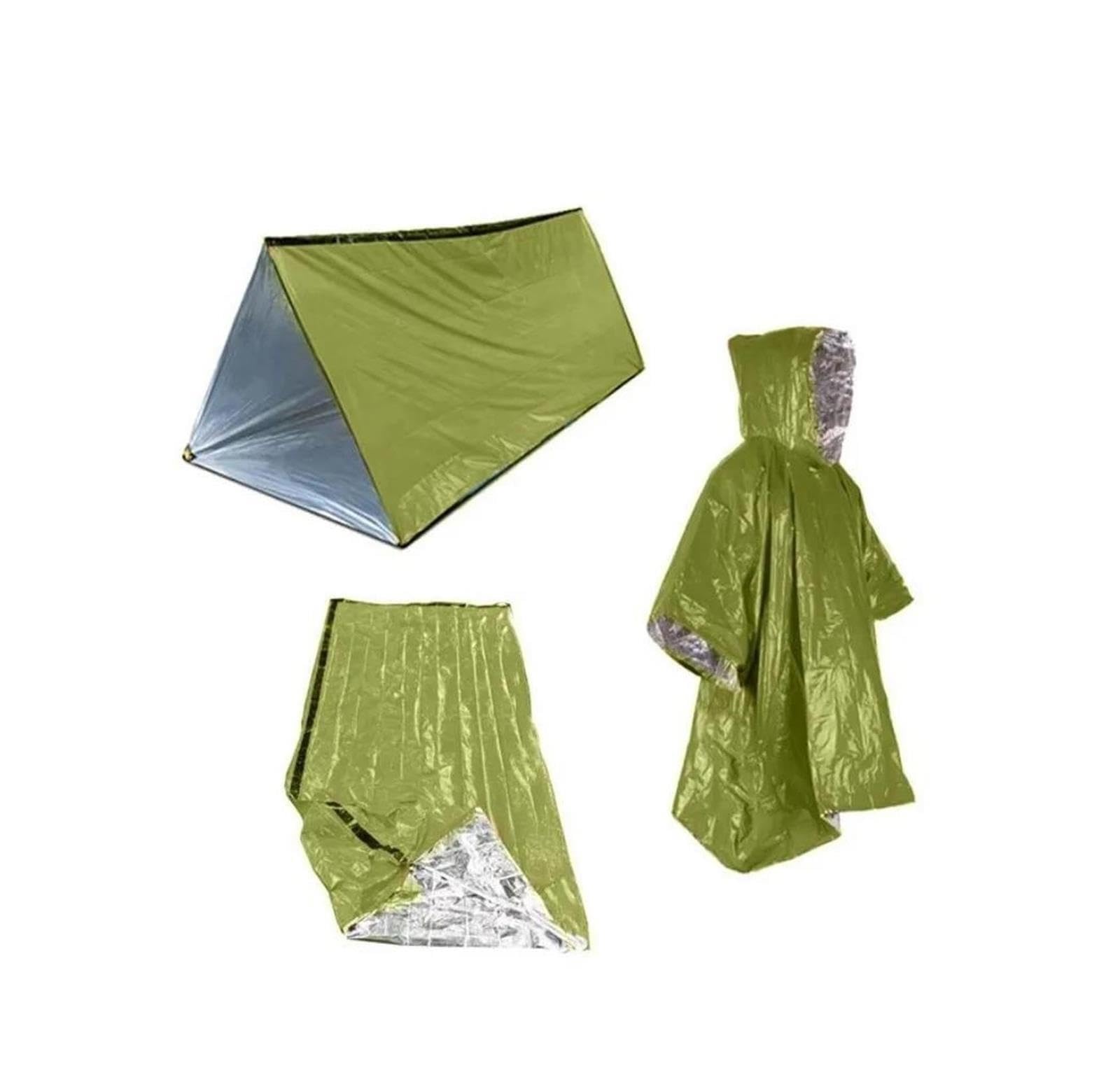 Genérico Kit 3 Piezas Aire Libre Tienda Impermeable Saco Térmico Camping