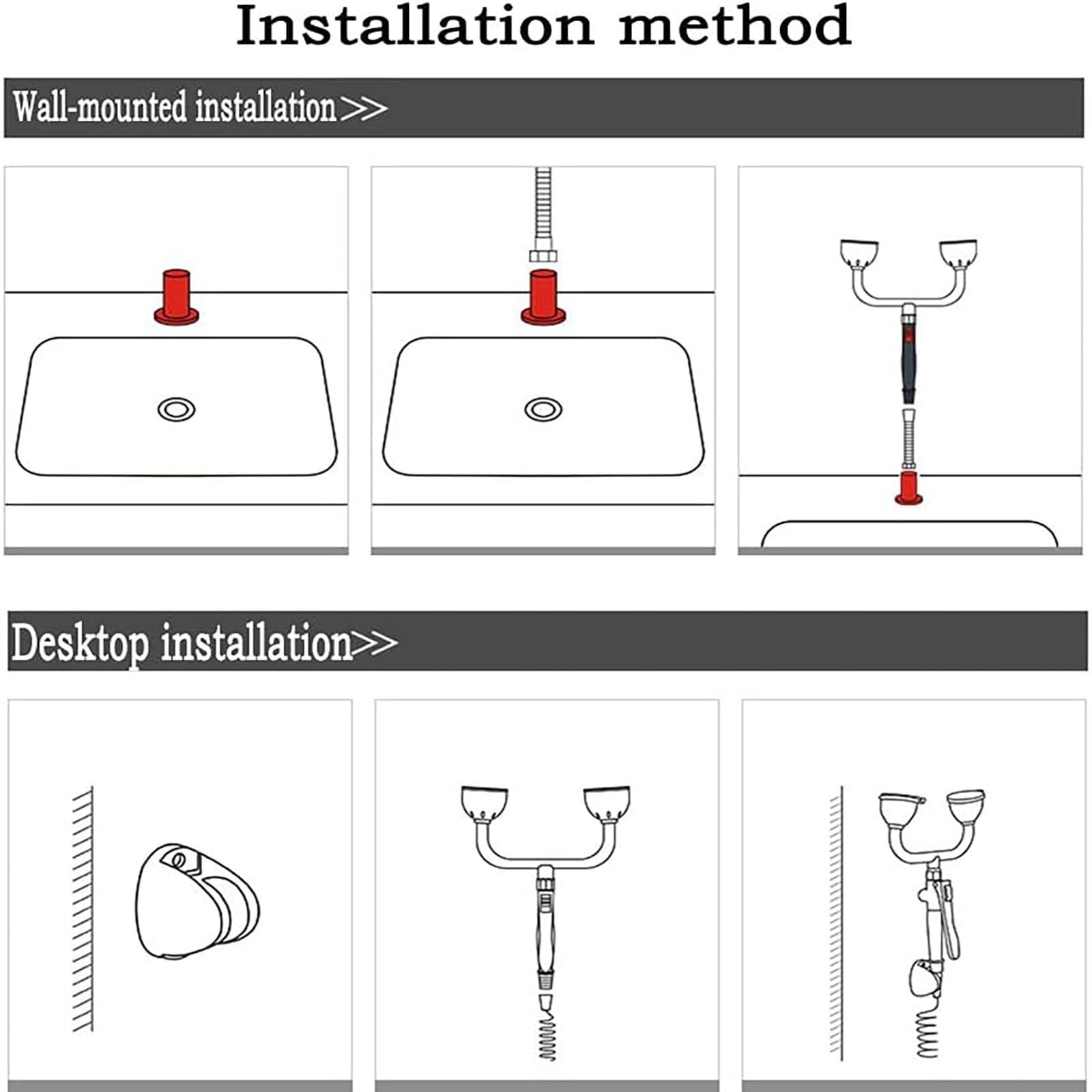Estación Lavaojos De Emergencia con Manguera De Drench - Lavaojos/lavacara De Pared para Laboratorios Y Uso Industrial - Fácil Instalación