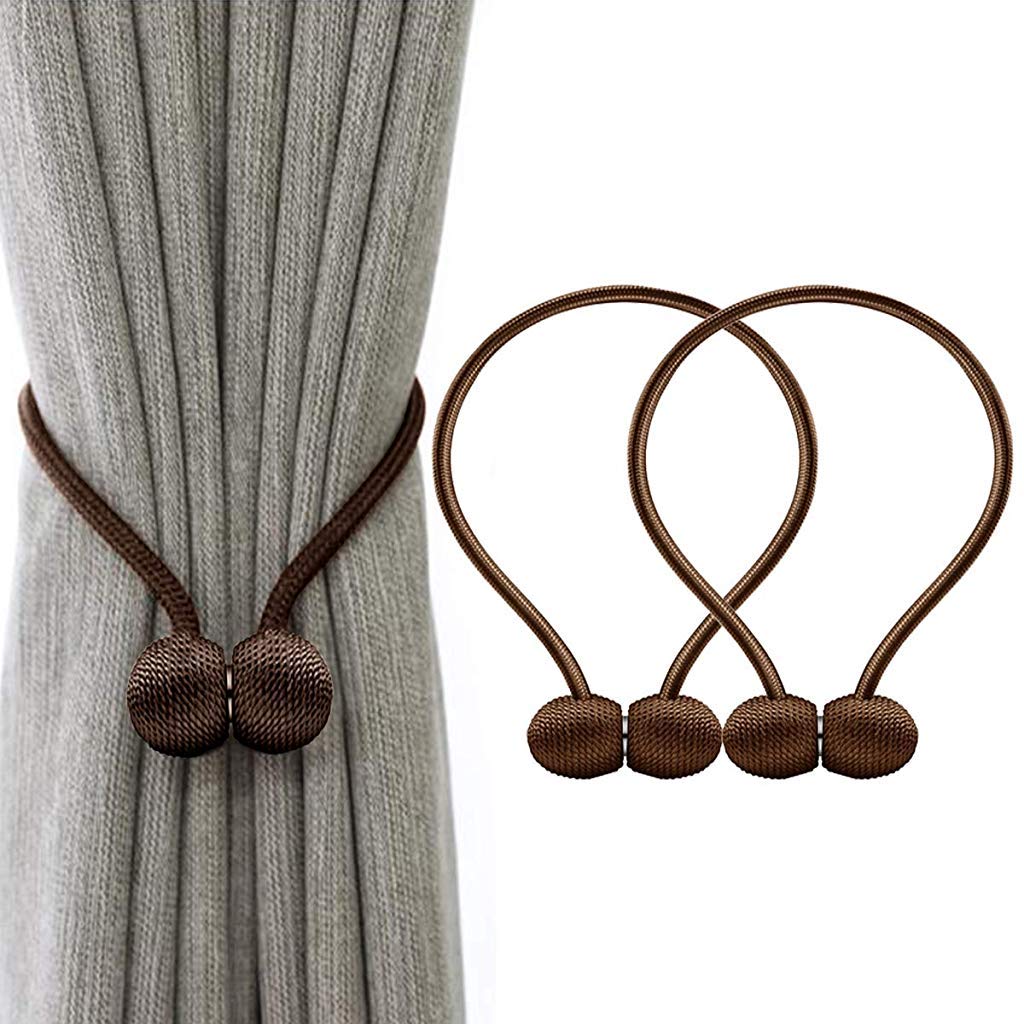 HASTHIP Curtain Tieback Clips 4 Pcs Rope Holdbacks Grey Home Decor — Amazon image 14