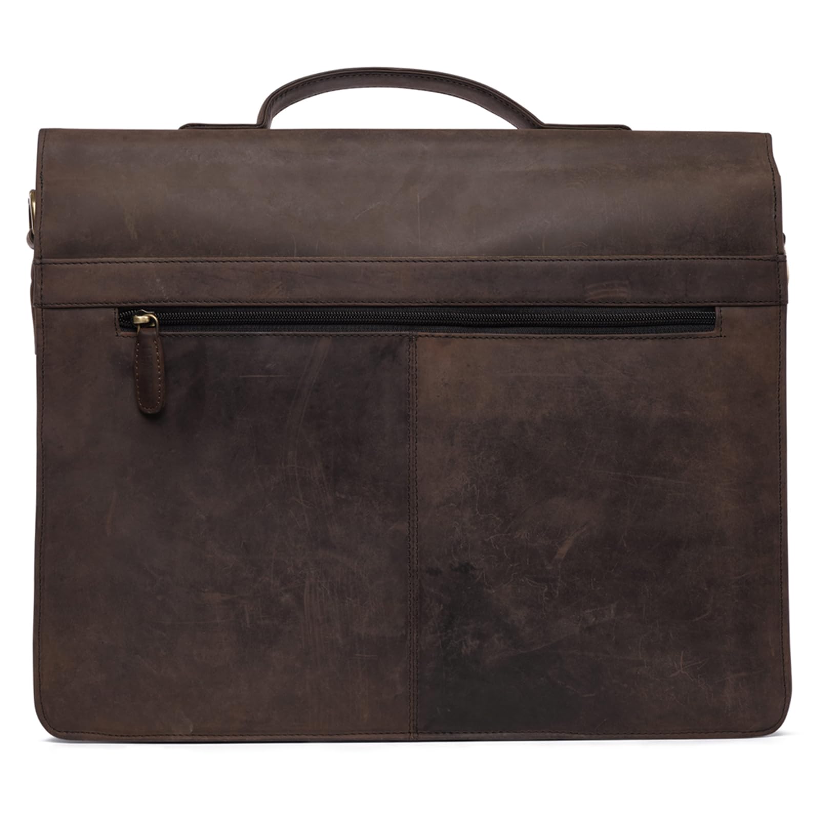 LEABAGS Borsa documenti per uomo e donna | Custodia per laptop in vera pelle 15" | Borsa a tracolla con tracolla | Borsa messenger | Borsa da lavoro