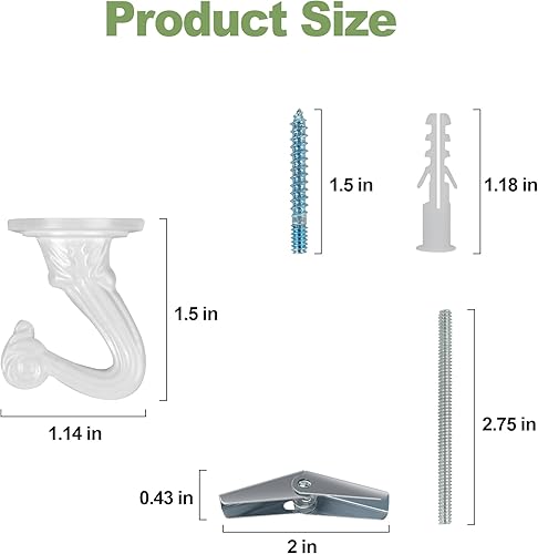 Miniatura 6 de Juego de ganchos para colgar en el techo, ganchos resistentes con accesorios de montaje para colgar cadenas de plantas, techo o extensibles, fácil