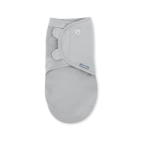 Miniatura 50 de SwaddleMe by Ingenuity Original Swaddle, 100% algodón, mejora el sueño y calma el reflejo de sobresalto, 0-3 meses, paquete de 3 - Jungle Drops