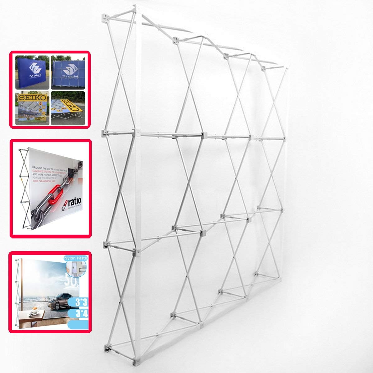 Aluminum Frame Foldable Stand Booth Trade Show Display Pop Up Booth 8X8FT(3X3)