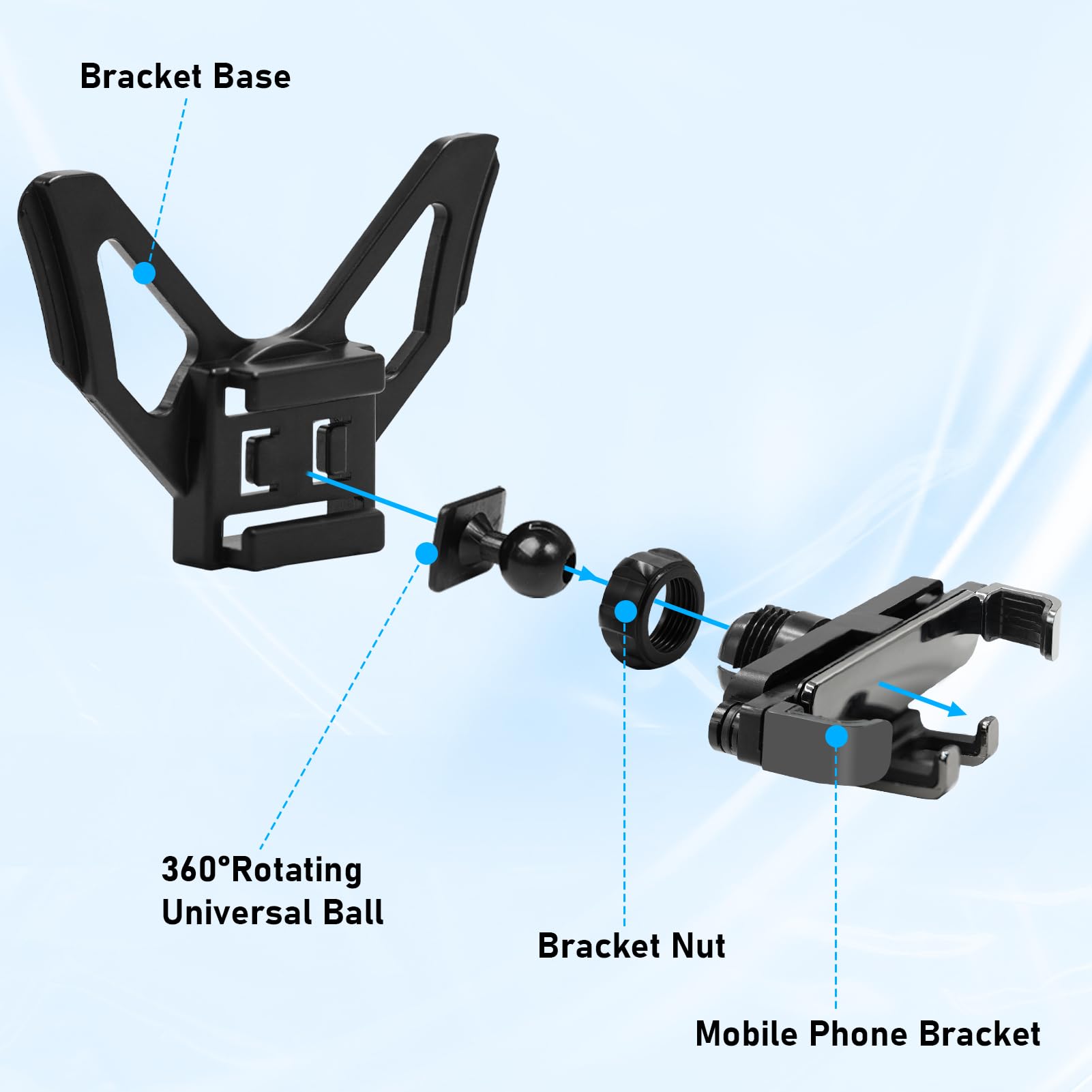 TTCR-II Compatibile con Audi A1 8X 2010 2011 2012 2013 2014 2015 2016 2017 2018 Supporto Telefono, Supporto Cellulare A1 Griglia di Ventilazione, Adatto per Audi Accessories Supporto Auto Telefono