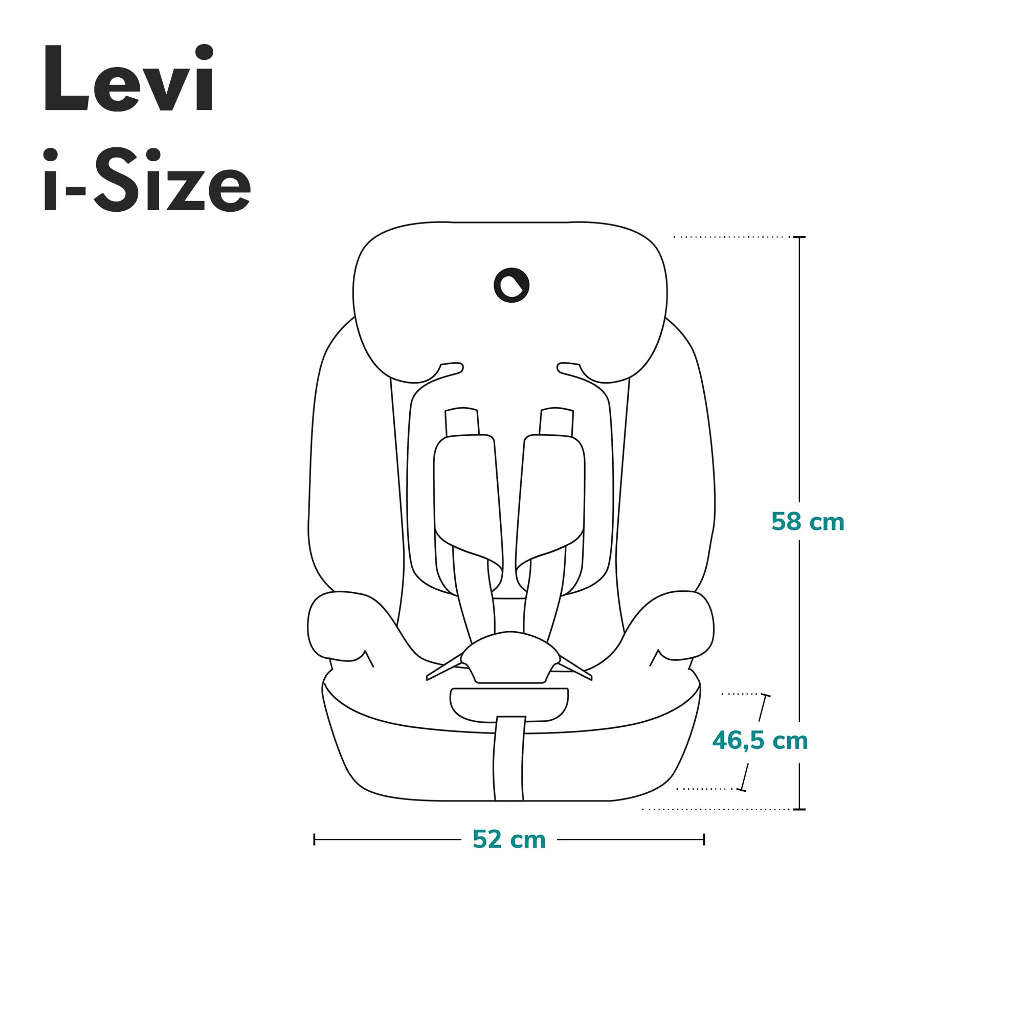 LIONELO Car Seat LEVI I-Size for Baby 9-36kg Transforms with Your Child from Infant to 12 Years, Multi-Level Headrest, Enhanced Side Protection, Easy Install with Seat Belt, Washable, Certified — view 9
