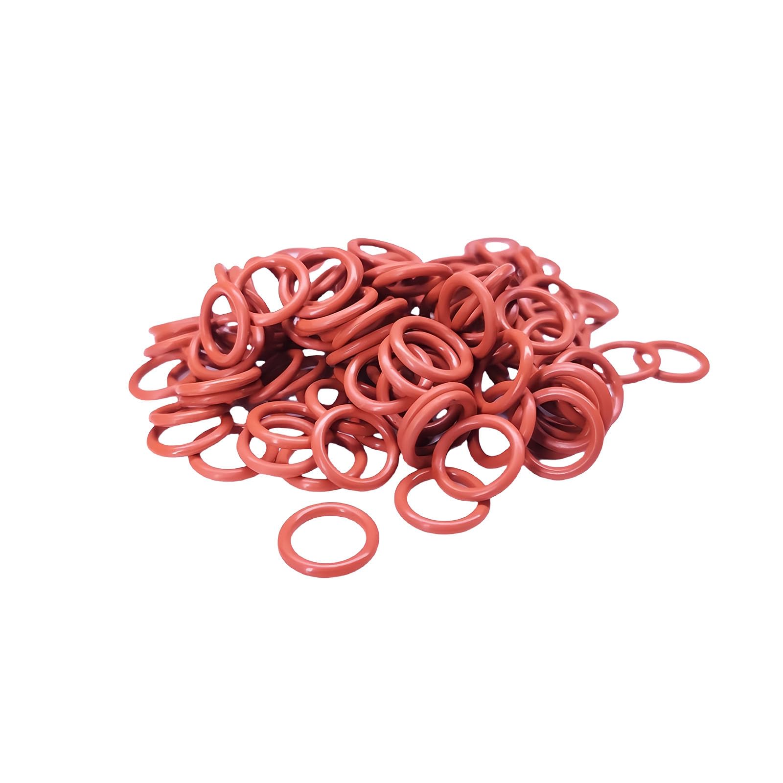 MACHSWON 30 Pcs Silicone O-Rings Gasket Rings Seal Grommets Gasket 34mm OD 29.2mm ID 2.4mm Width Silicone Washer Round Sealing Ring Red