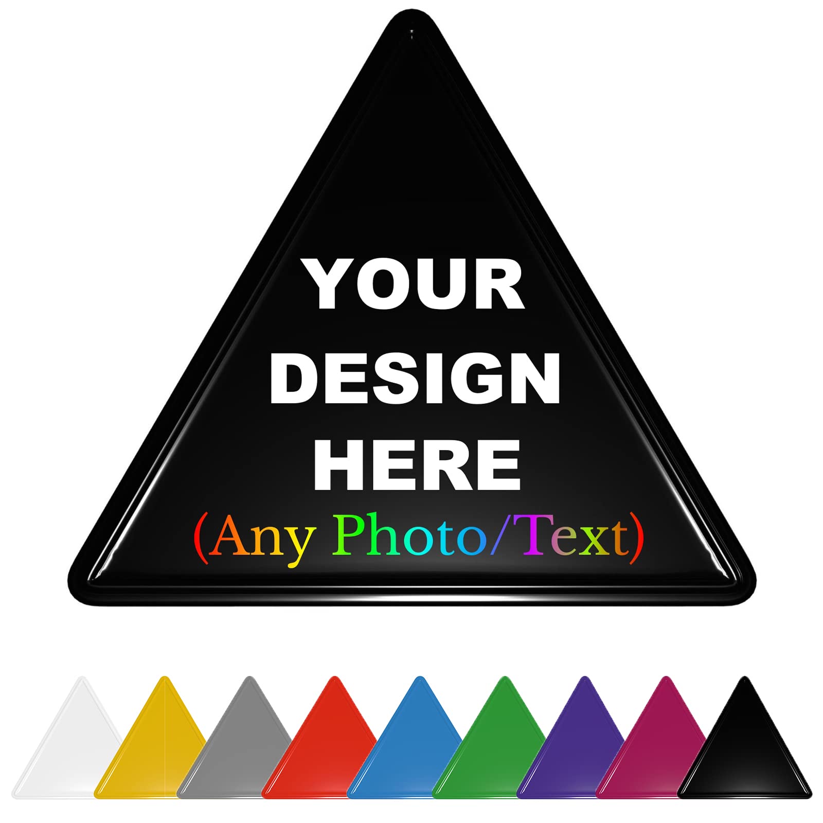 AOOEDM Custom Triangle Metal Sign Personalised Tin Sign Warning Triangle Outdoor Caution Warning Sign Beware Custom Sign