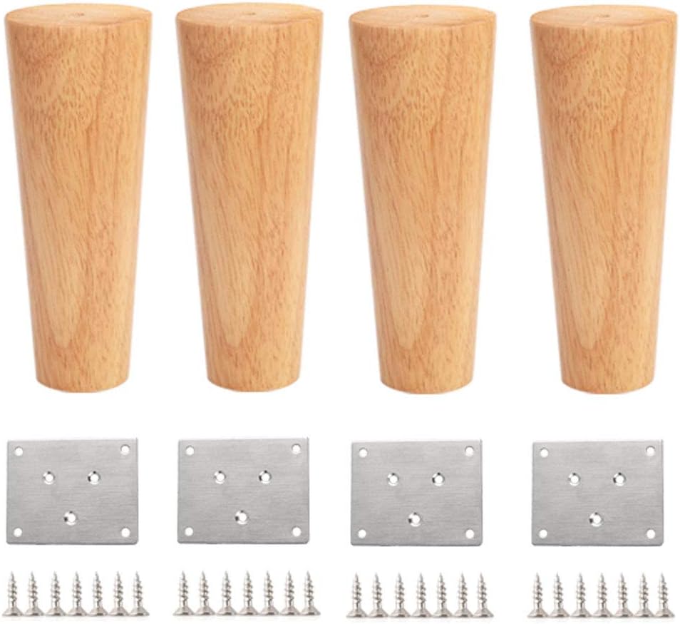 Solid Wood Furniture Legs Wood Sofa Legs Replacement Legs Bench Legs Table Legs Replacement Feet for Coffee Table in Cabinet 8-80 cm Optional