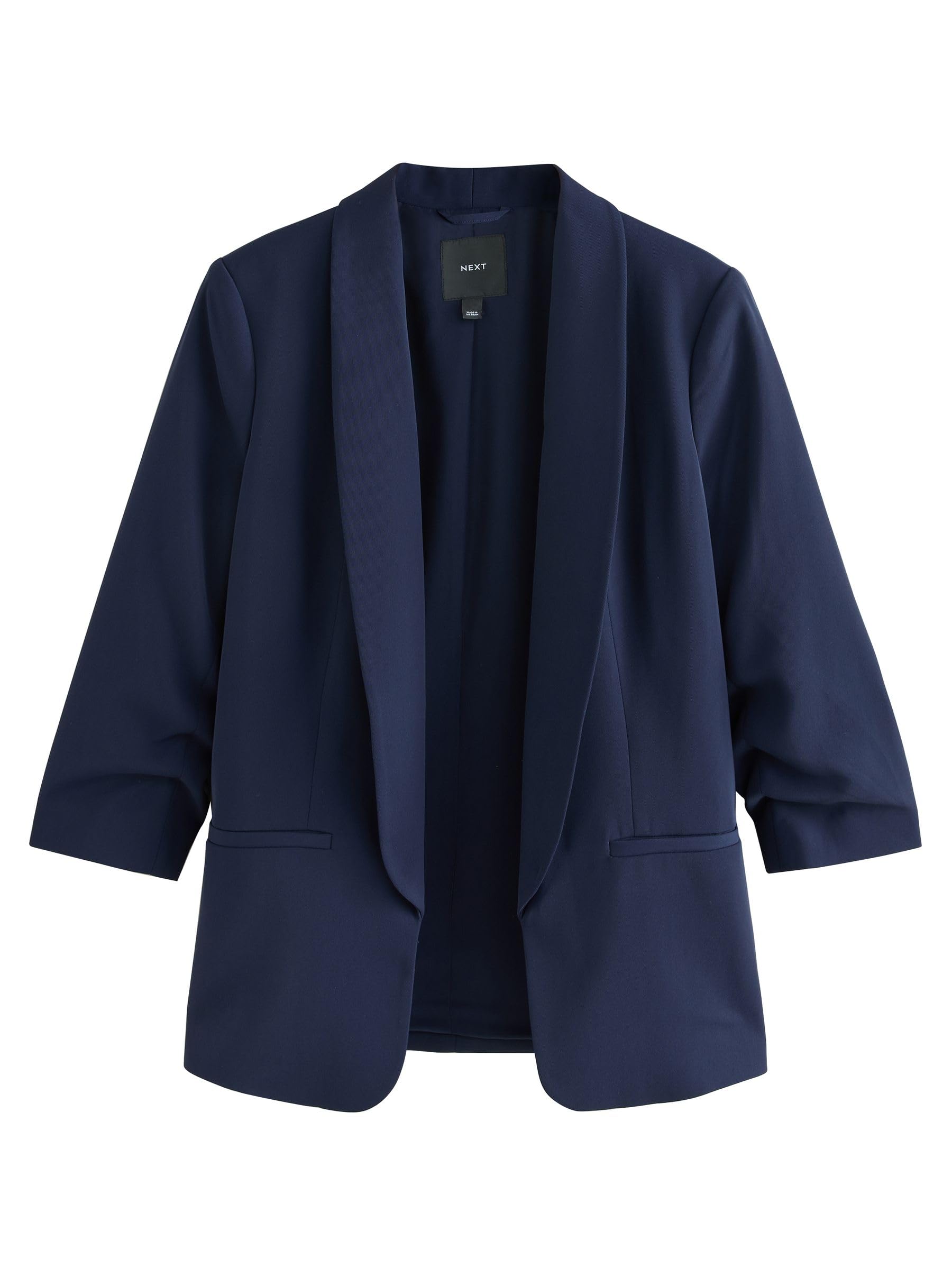 NEXT Damen Standard Blazer mit gerafften Ärmeln im Relaxed Fit