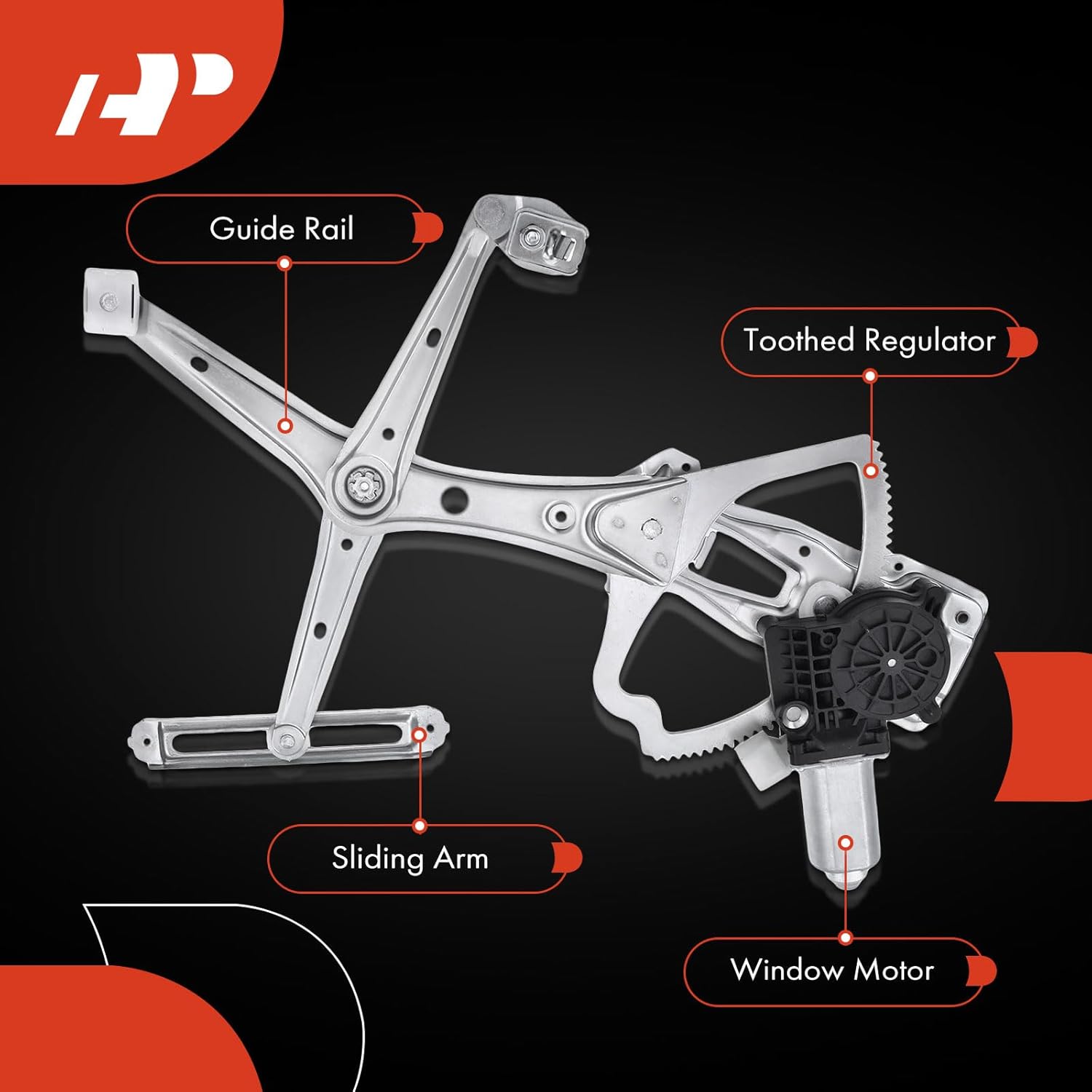 A-Premium Power Window Regulator with Motor Front Passenger Side Compatible with Mercedes-Benz E300 1996-1999 E320 1996-2002 E420 E430 E55 AMG
