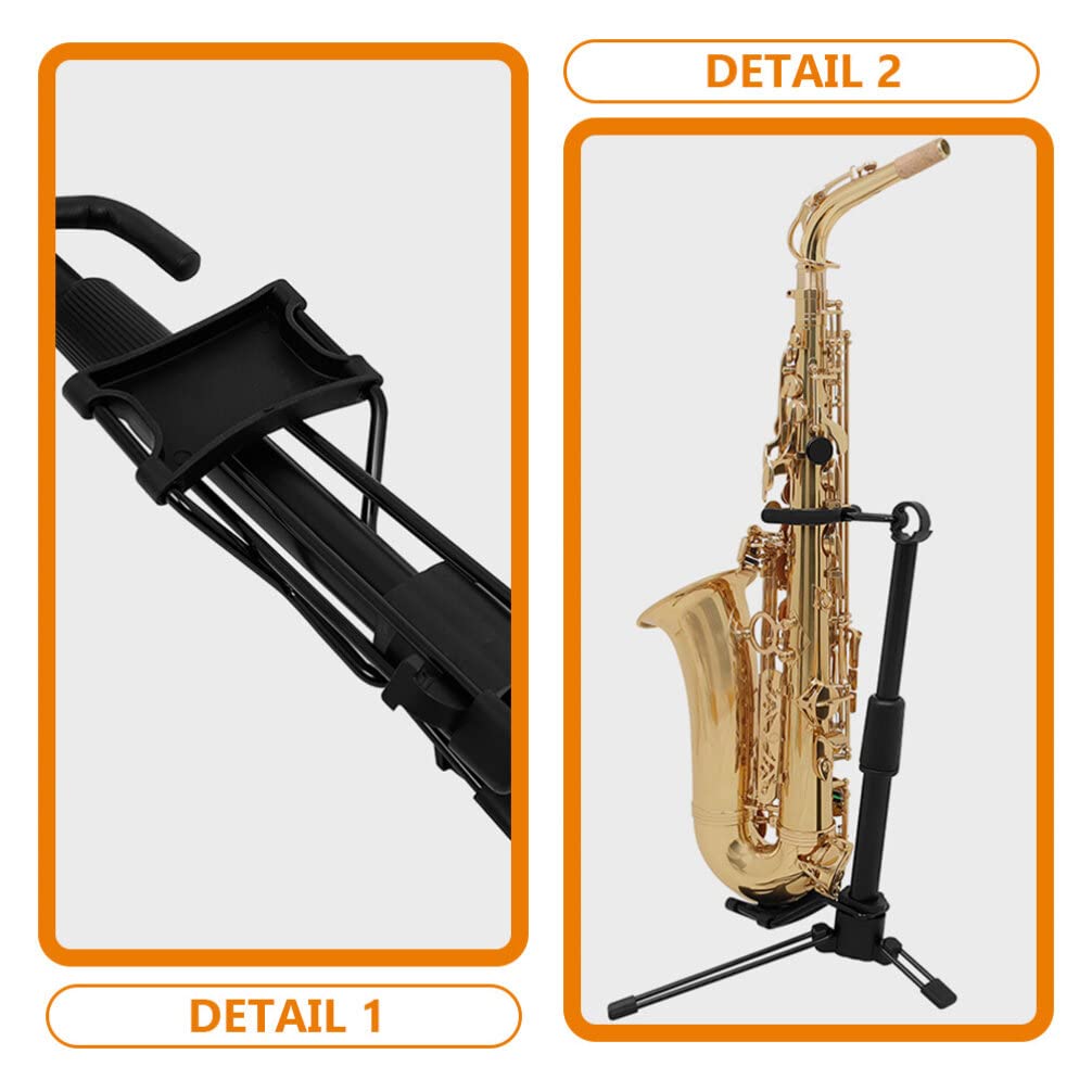 VICASKY Support Pliable pour Flûte et Clarinette, Portable, Noir, Stable | Abs et Métal, Maintien au Sol, Format Compact pour Transport, Usage Instrument de Musique