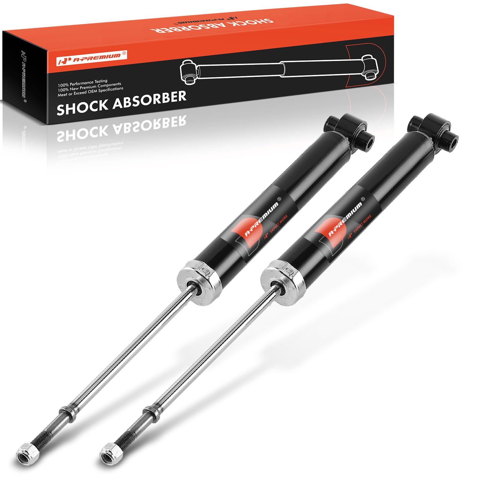 A-Premium Rear Pair (2) Shock Absorber Compatible with Toyota Prius V 2012 2013 2014 2015 2016 2017, Driver and Passenger Side