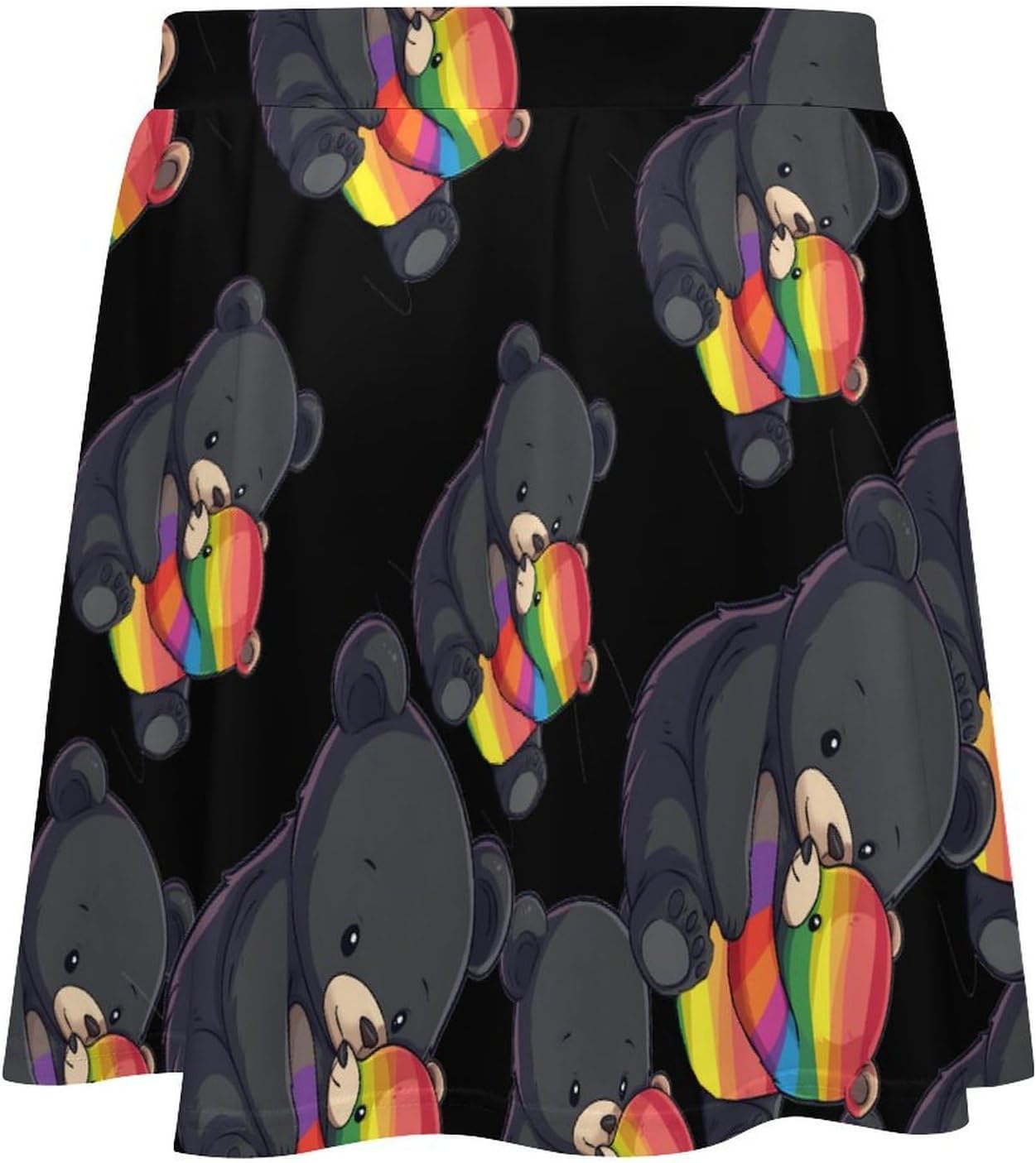 Rainbow Mama Bear Hug Love Women Tennis Skirt Print Golf Skirts Mini Casual Workout Skorts