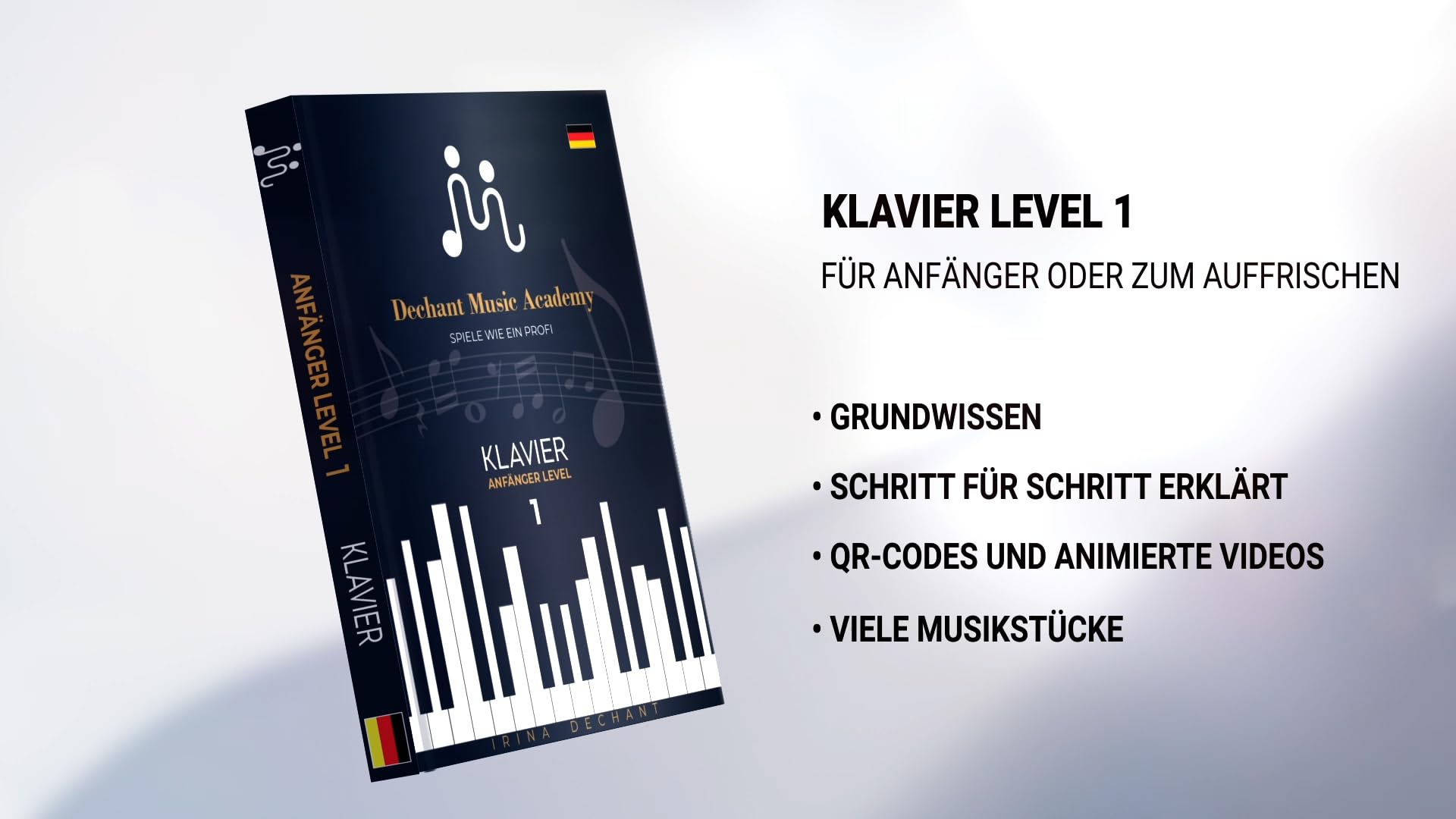Spiele wie ein Profi - Klavier Anfänger Level 1 | mit 68 QR - Codes Video und Audio | Online - Klavierkurs