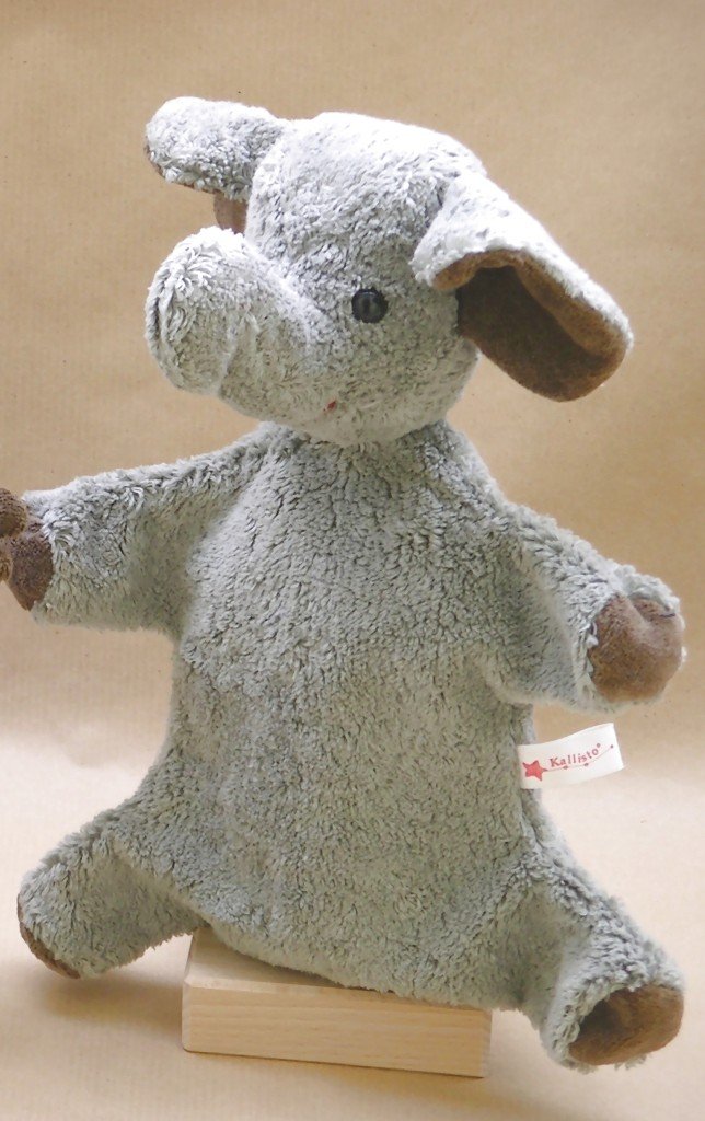 Kallisto Handpuppe Elefant, Organic Cotton, Füllung Schafwolle, ca. 28 cm