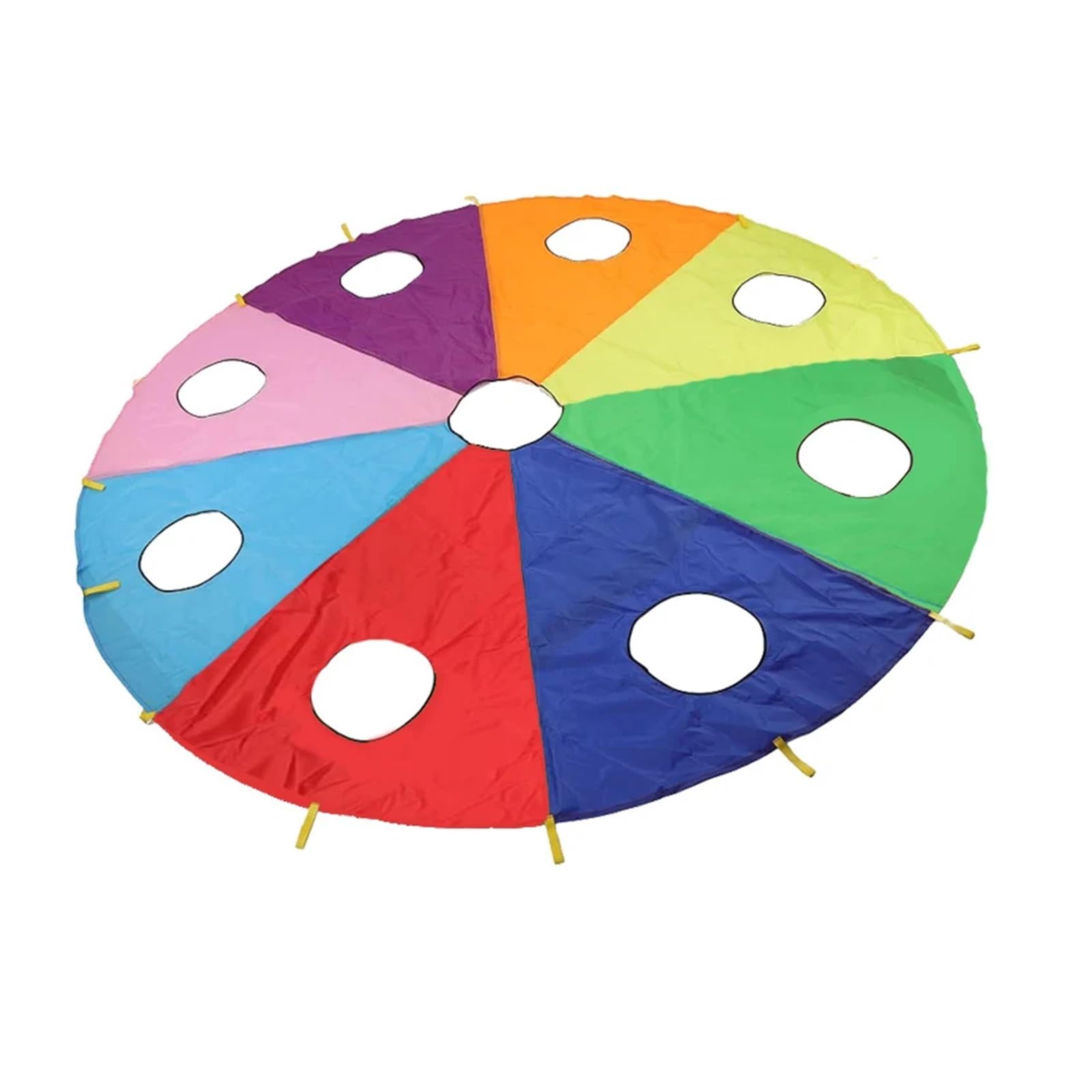 Bunt Fallschirm Spielen Fallschirm Regenbogen Regenschirm mit Löchern Gopher Spiel Outdoor Sport Sensorische Training Ausrüstung Gopher Regenbogen Regenschirm(2m)