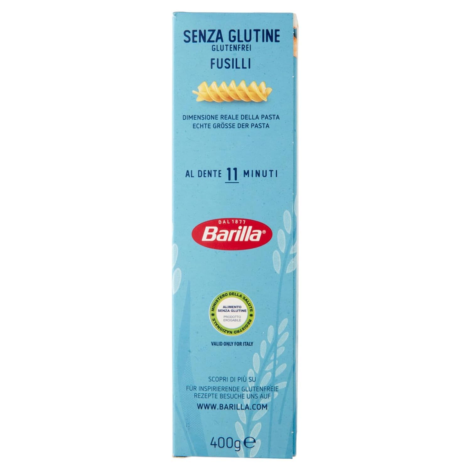 Italian Gourmet Bundle 12x 400g Glutenfreie Fusilli + Italian Gourmet Polpa – Mais & Vollkornreis Pasta – Barilla Senza Glutine Nudeln – Al Dente 11 Min – Vorratspackung 4,8kg