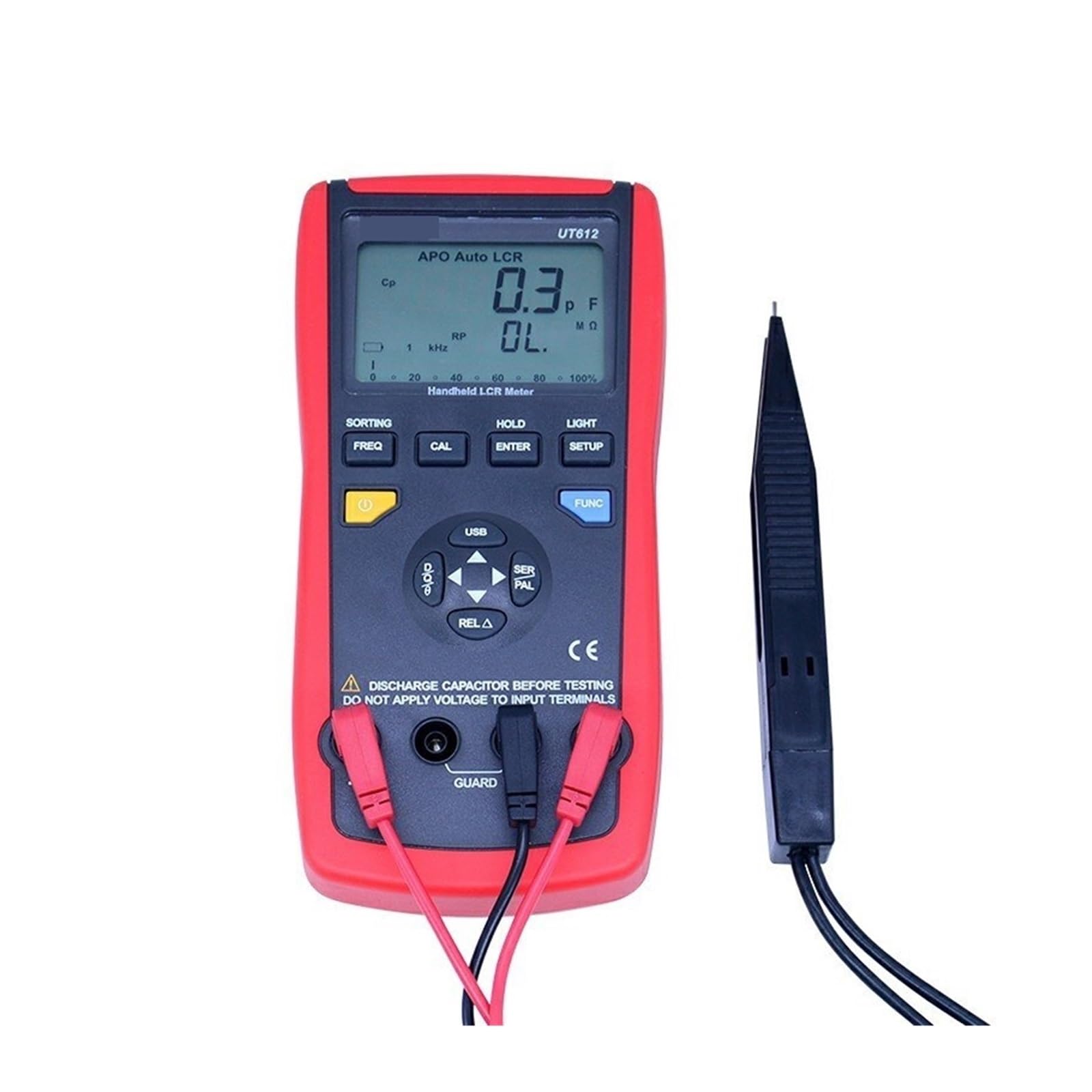 Medidor LCR; Medidor de Puente Digital LCR de Alta precisión de 10 KHz/100 KHz/Probador de inductores/capacitores/resistencias | UT611