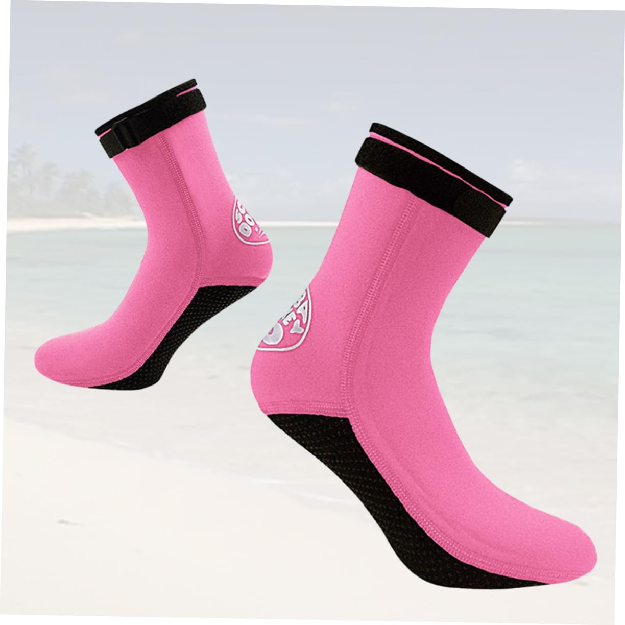 BIUDECO Warm Comfortable Diving Socks 3mm Neoprene Water Socks for Adults Snorkeling Swimming Beach Size l