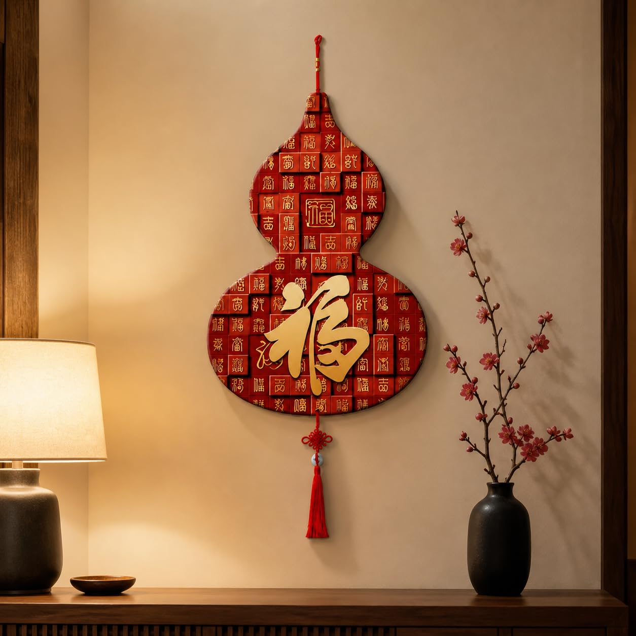 Decorazione da Parete in Legno Cinese, size to 2 | Finitura effetto cristallo, a Tema, Per Allestimenti Moderni, Per Appassionati di Cultura