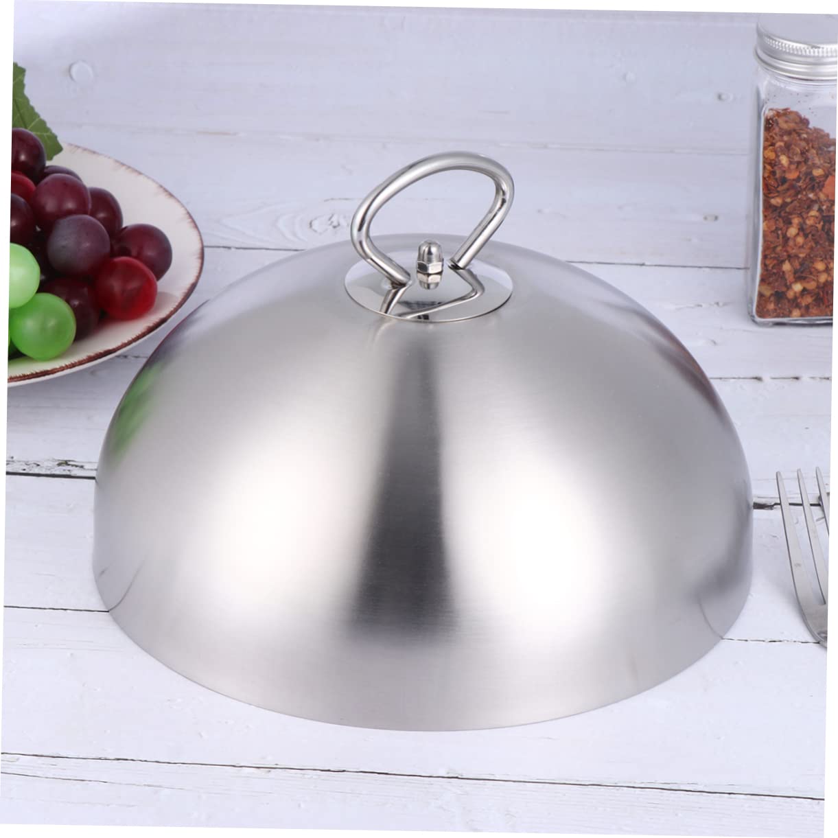 Coperchio di Cottura in Acciaio Inox Argento Manico