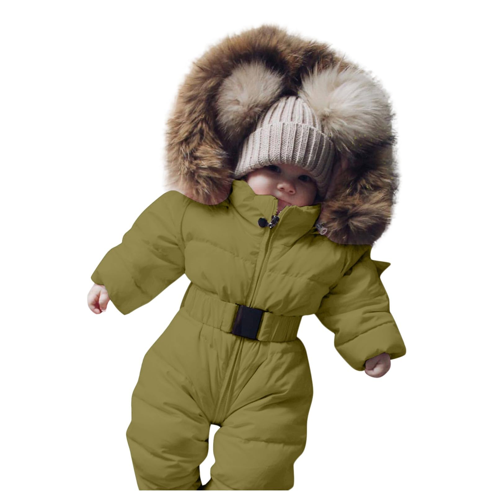 Tuta Neonato Bambino Tuta Neve Calda con Cappuccio Piumino Pagliaccetto Imbottito Giacca Neve Abbigliamento Esterno Invernale Autunno Bambina Comodo