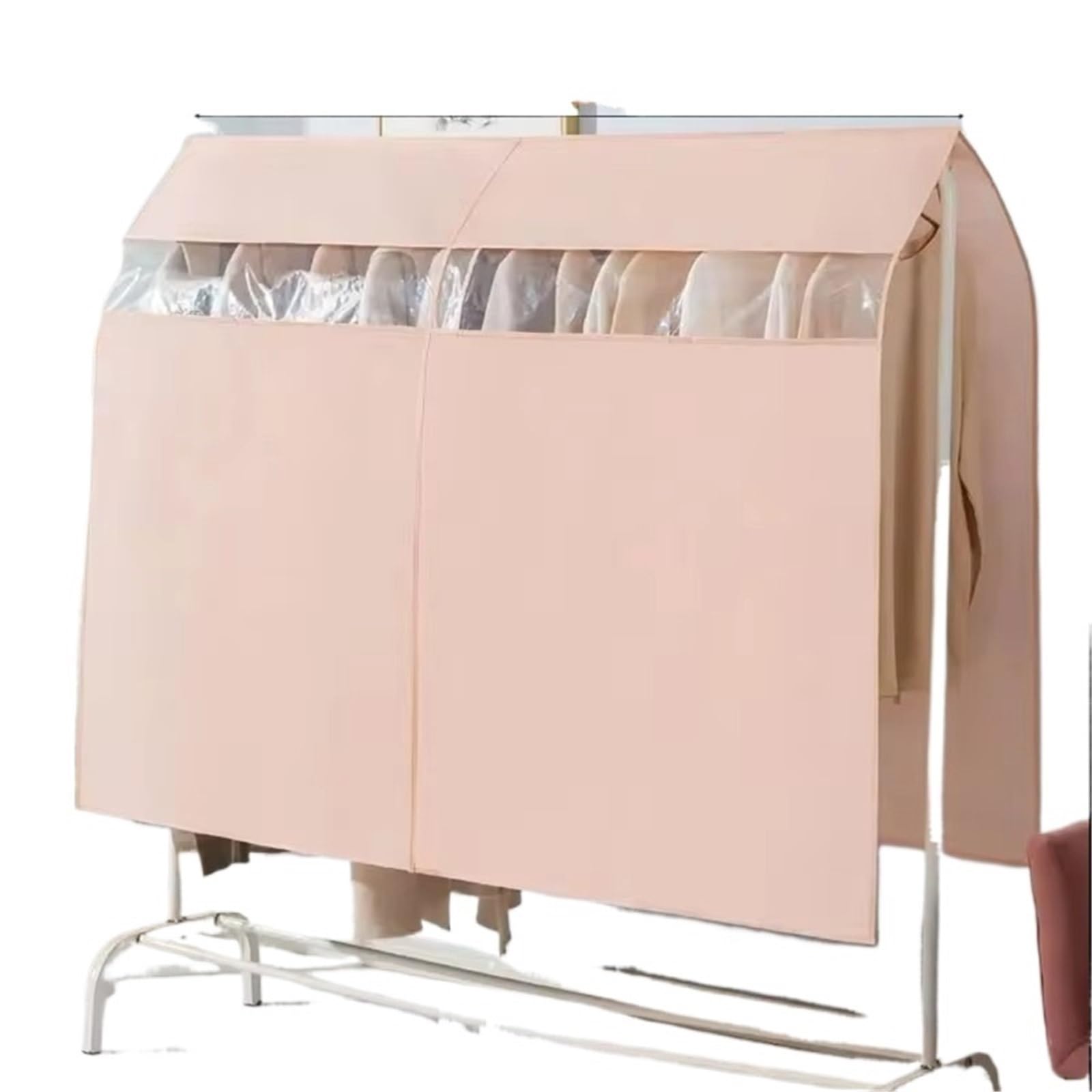 Clothes Rail Cover Clothing Dust Cover Three Dimensional Transparent Bag For Home Use Hanging Storage Fully Enclosed(Color 7-120x120cm)