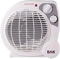 Aquecedor Elétrico 220v Portátil 2000w de Quarto e Ambiente Residencial Doméstico Bak Branco