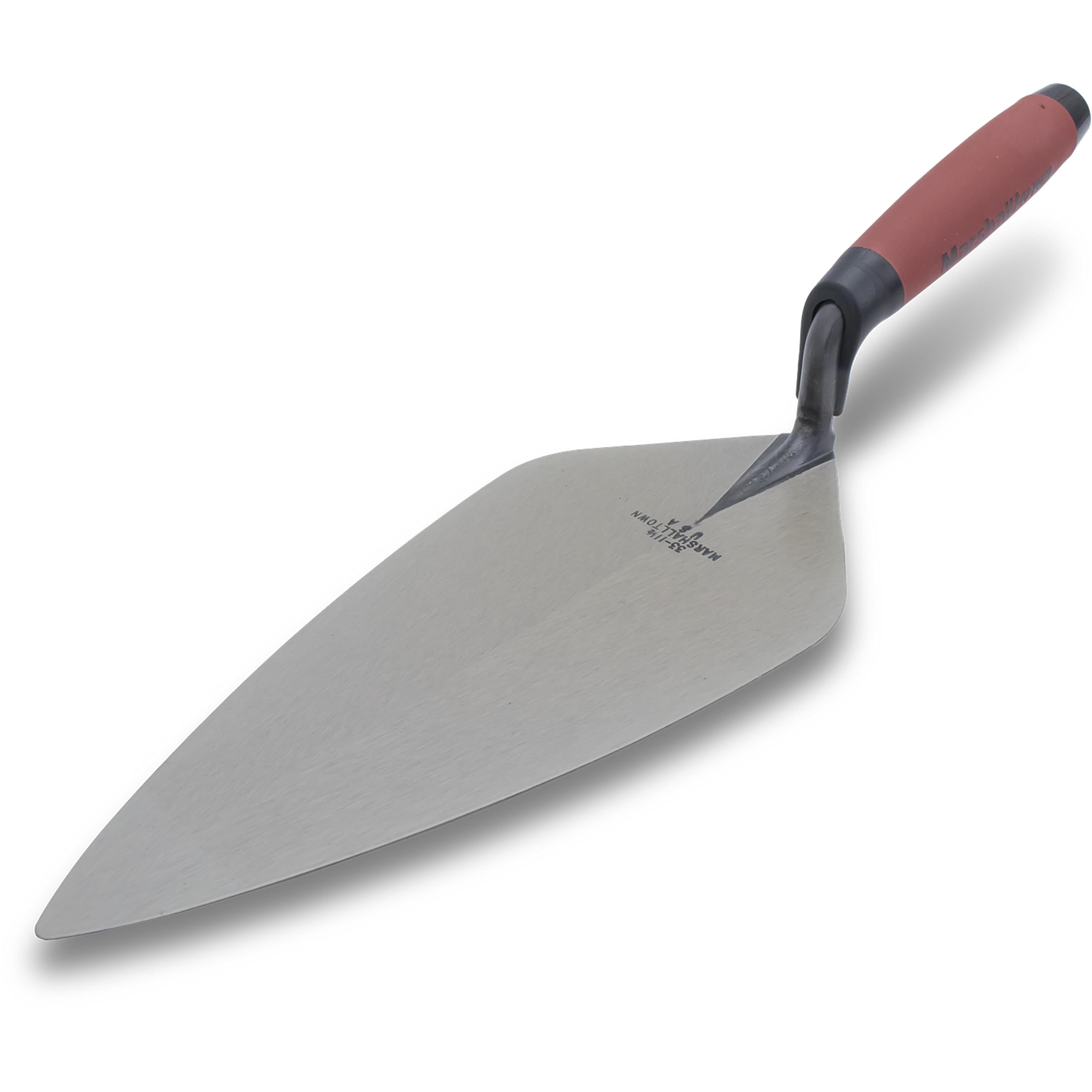 MARSHALLTOWN Brick Trowels, London Style, 12 x 5-1/8 Inch, DuraSoft Handle, Brickwork, Blockwork, Stonework, Masonry, Made in USA, 33 12FG