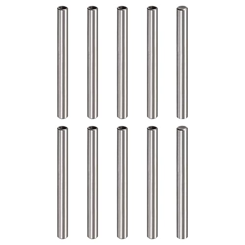 uxcell M4 Pasador de rosca interna 10 unids 0.236x3.150 in biselado plano acero al carbono cilíndrico pin cama estantería dispositivos metálicos