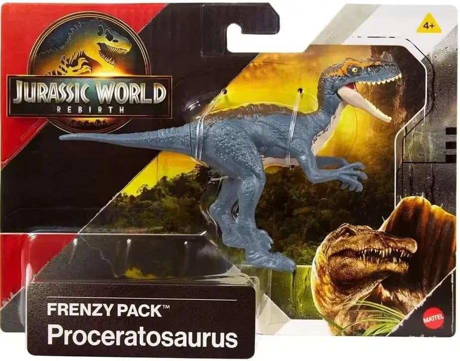 Jurassic World Rebirth Dinosaur Figures   Frenzy Pack Collectible Action Figure | Assorted Mini Dinosaur by Mattel   Choose Your Dinosaur Frenzy Pack - Proceratosaurus